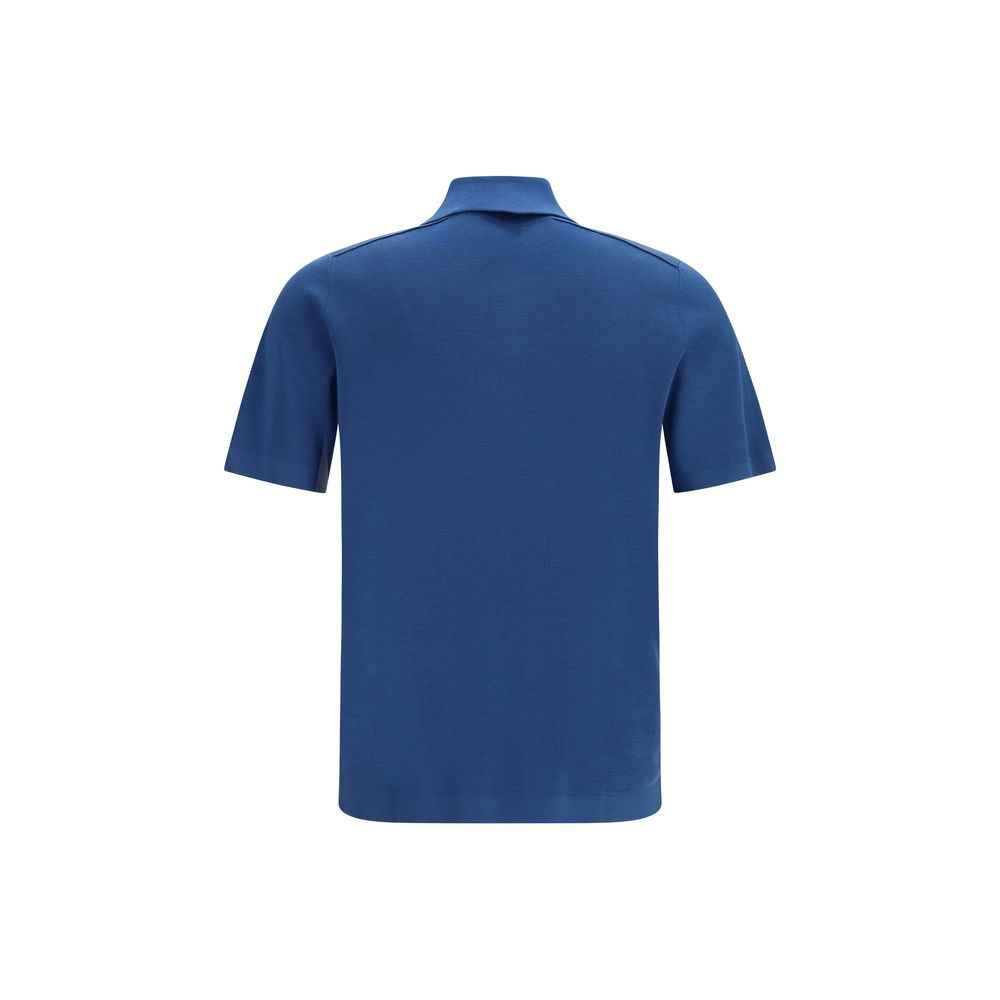 Burberry Blue Wool Oves Aries Polo Shirt