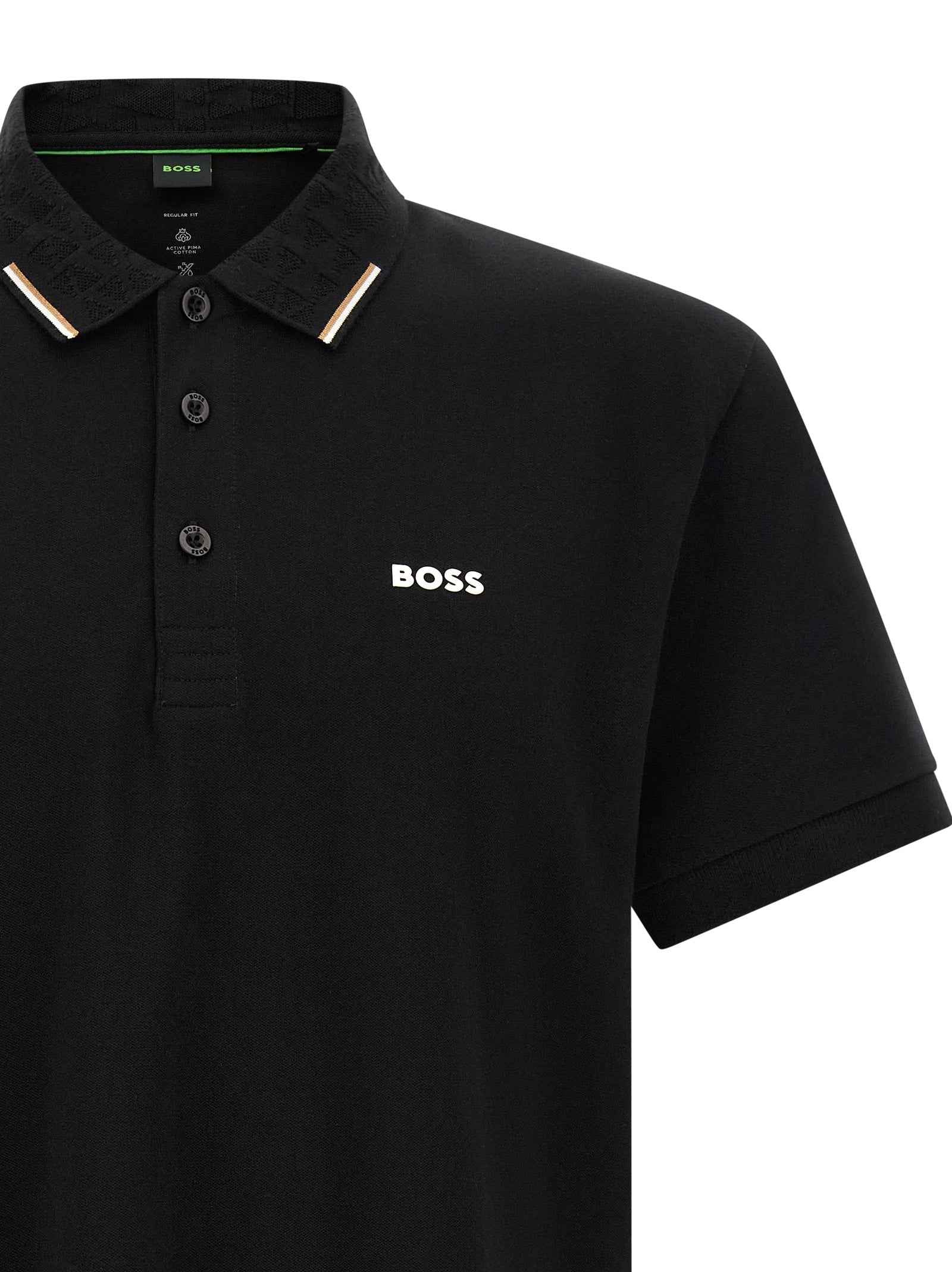 Hugo Boss Black Cotton Polo Shirt