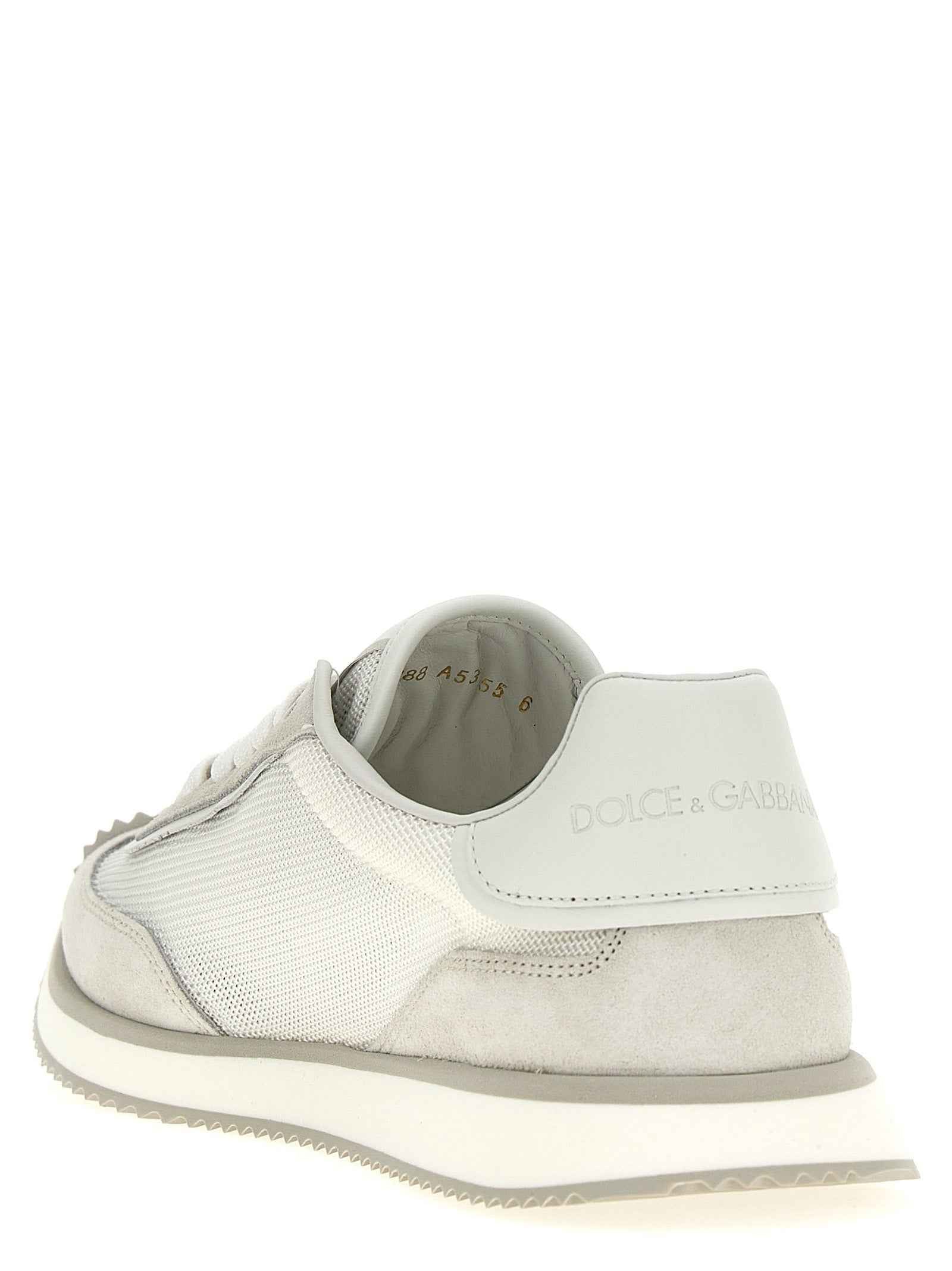 Dolce & Gabbana Gray Calfskin Low Top Sneakers