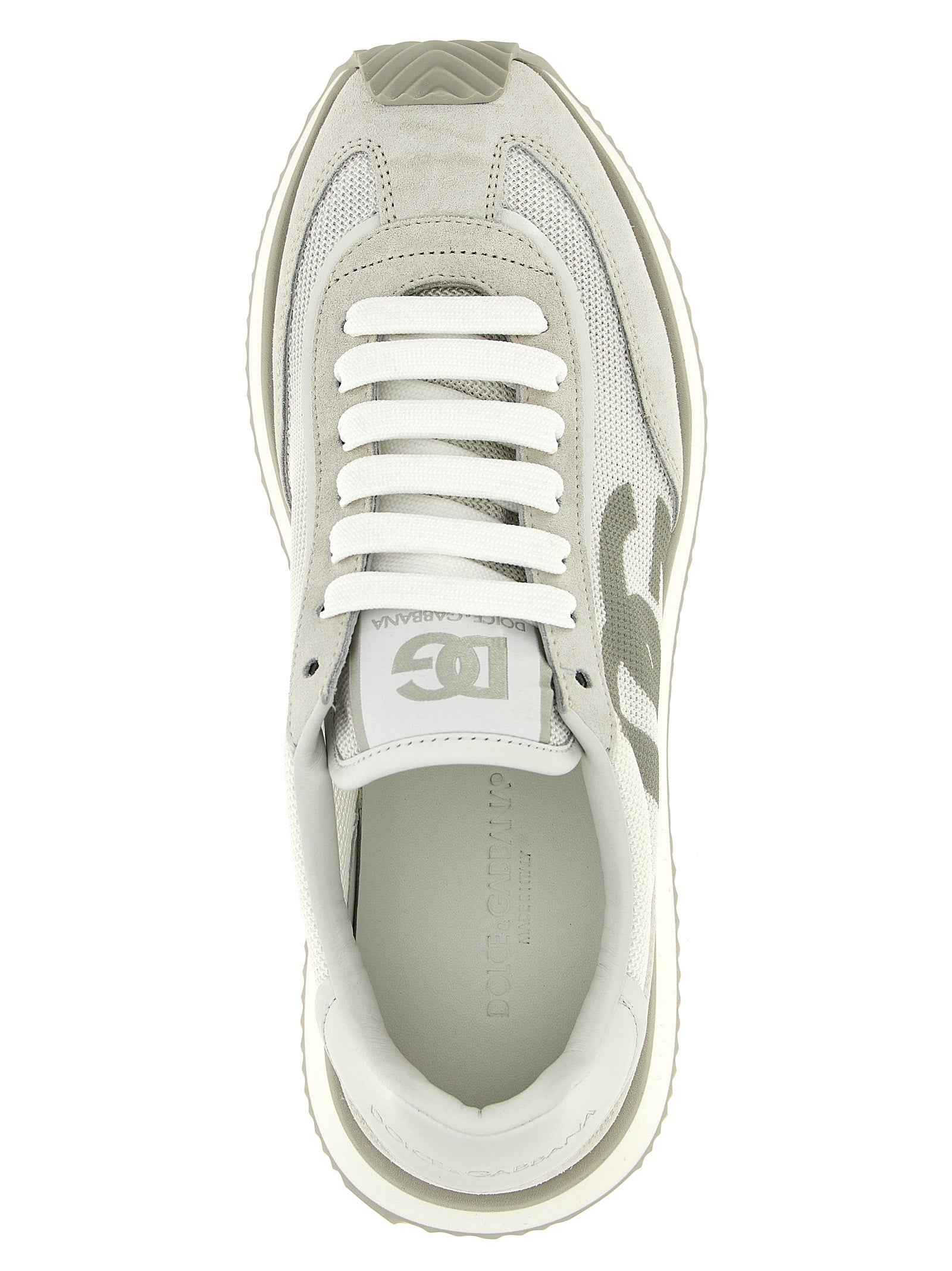 Dolce & Gabbana Gray Calfskin Low Top Sneakers