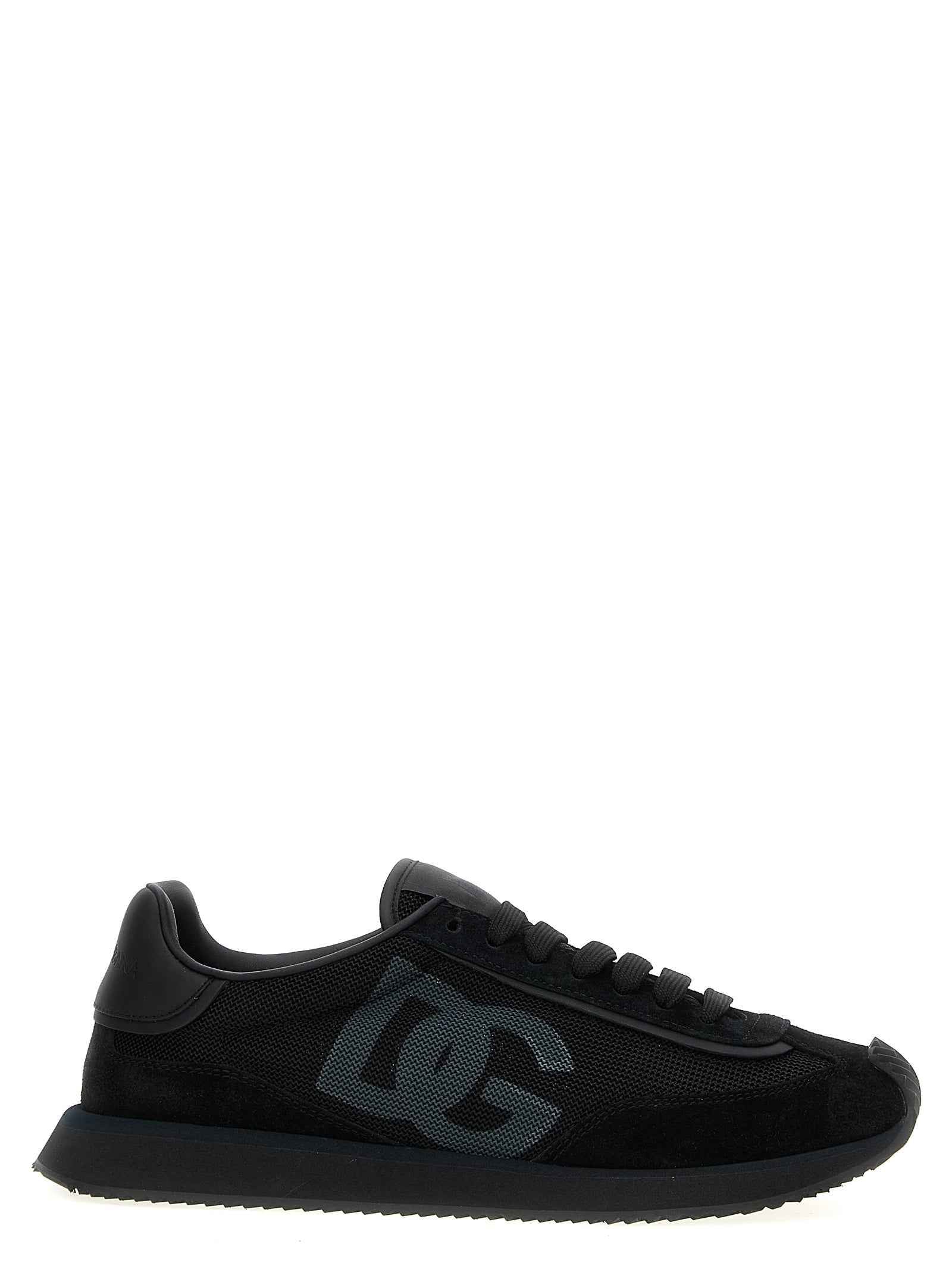 Dolce & Gabbana Black Calfskin Athletic Sneakers