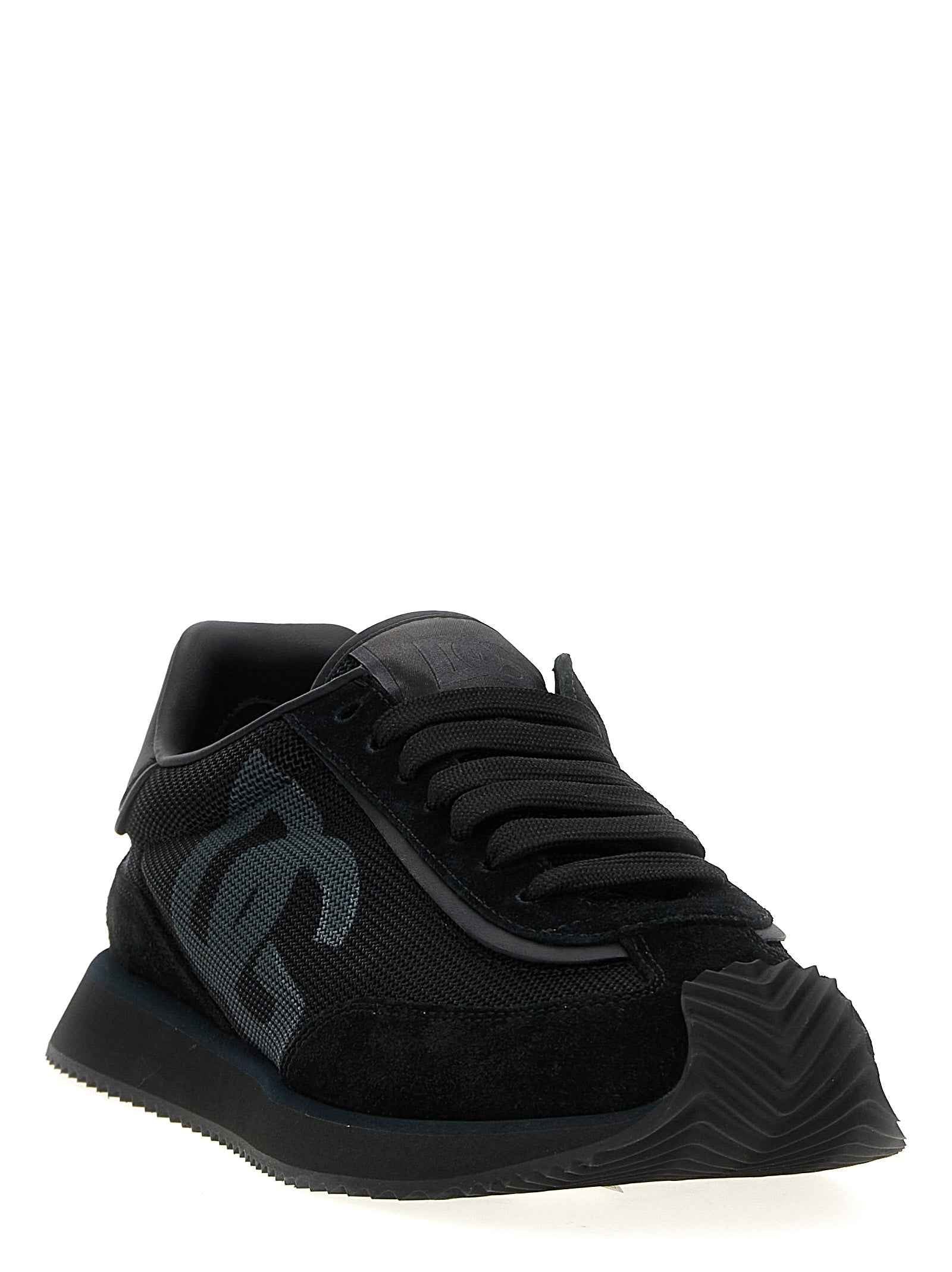 Dolce & Gabbana Black Calfskin Athletic Sneakers