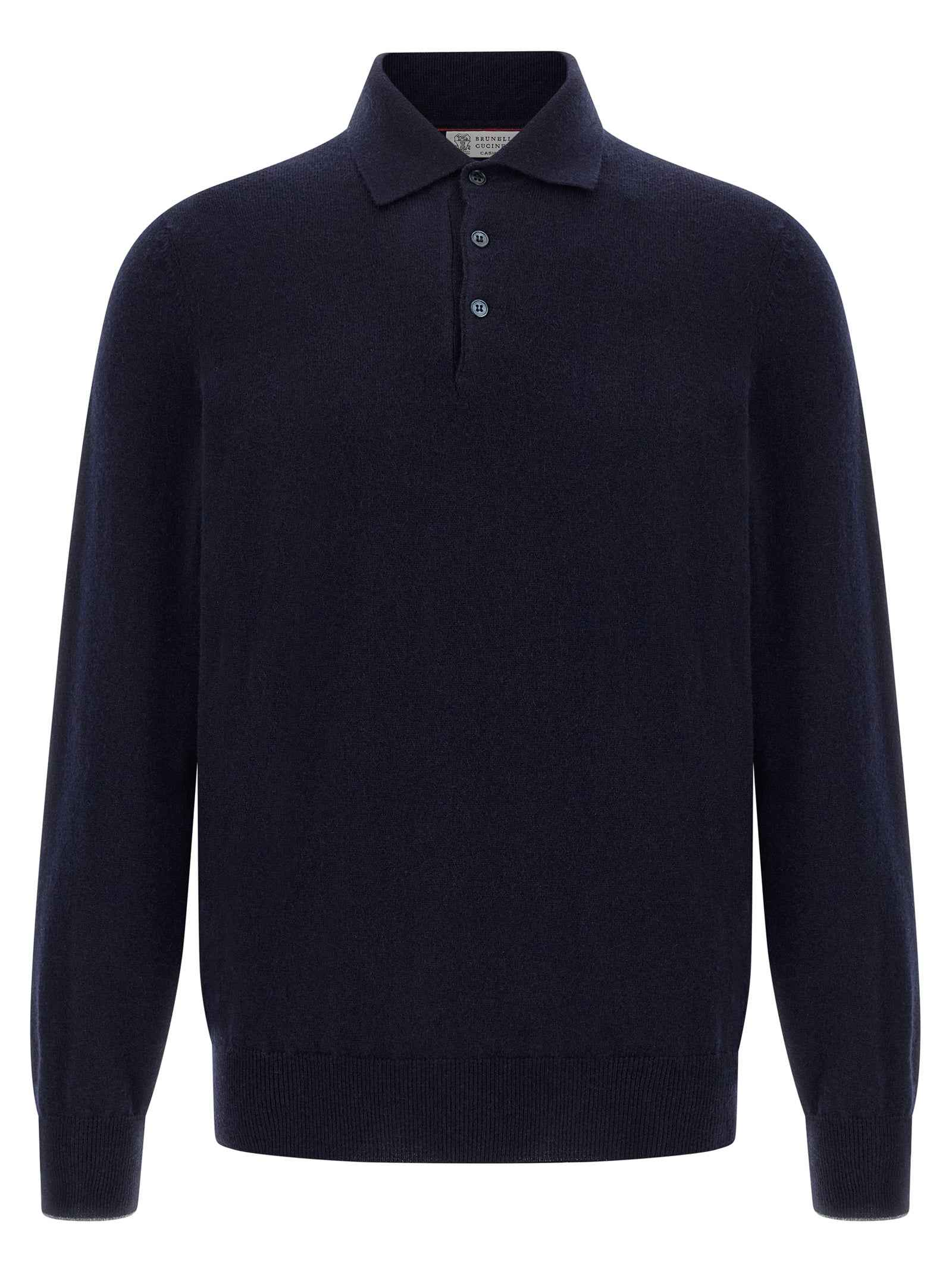 Brunello Cucinelli Blue Cashmere Polo Shirt