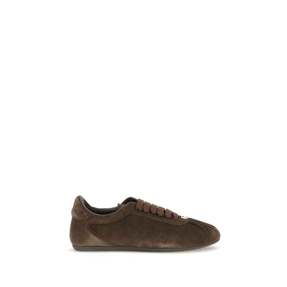 Dolce & Gabbana Brown Suede Leather Low Top Sneakers