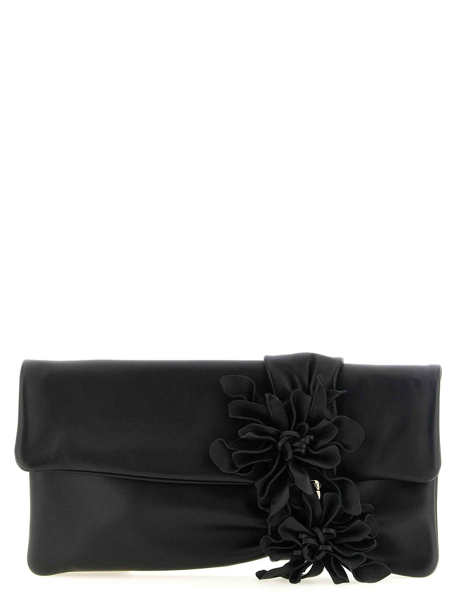 Jimmy Choo Black Lamb Leather Clutch Bag