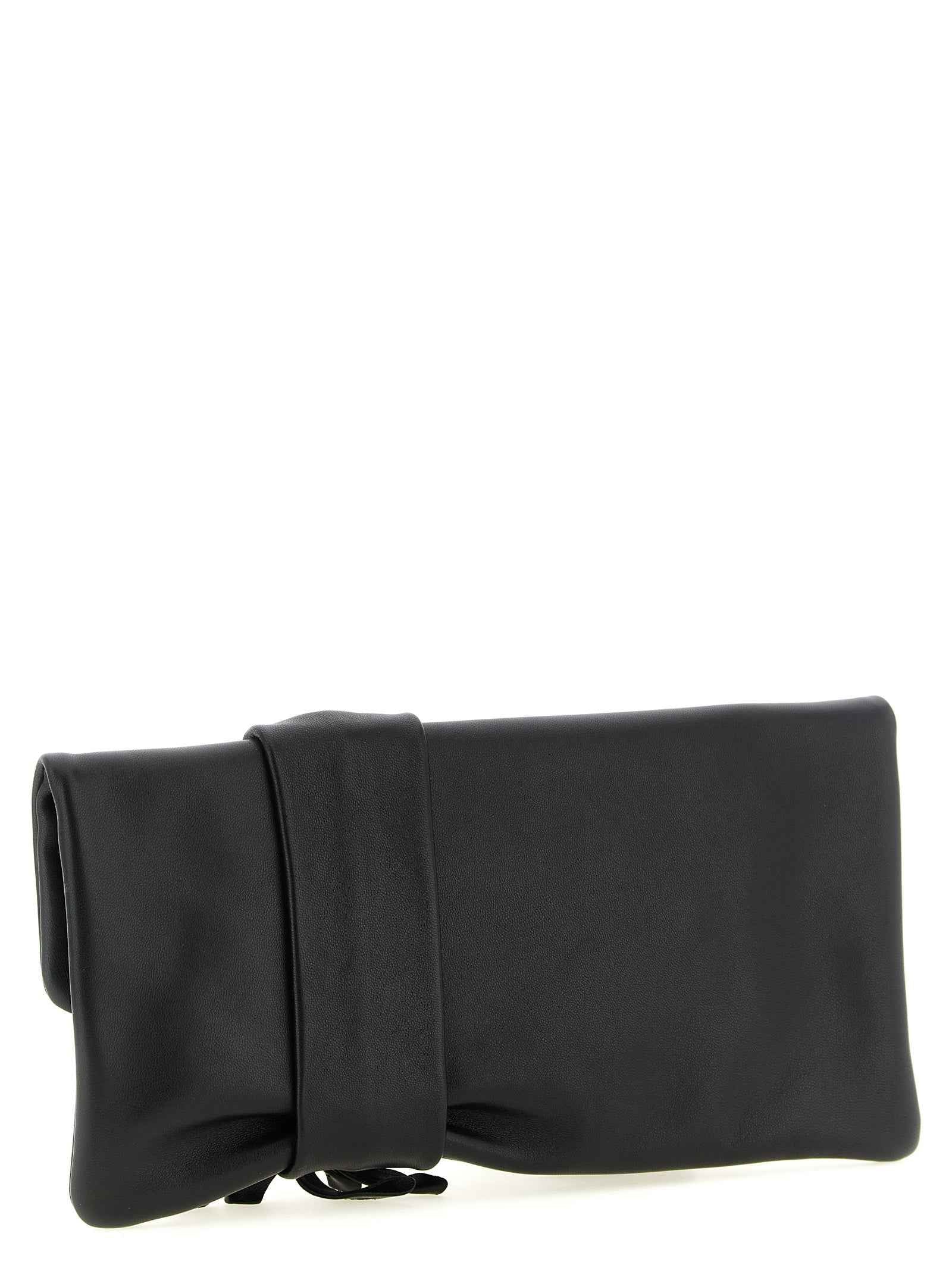 Jimmy Choo Black Lamb Leather Clutch Bag