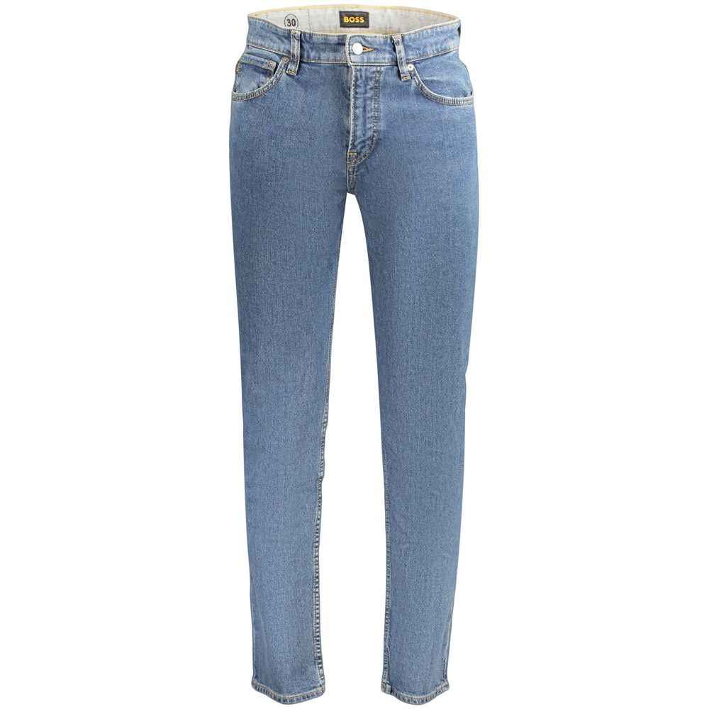 Hugo Boss Blue Cotton Men's Jeans