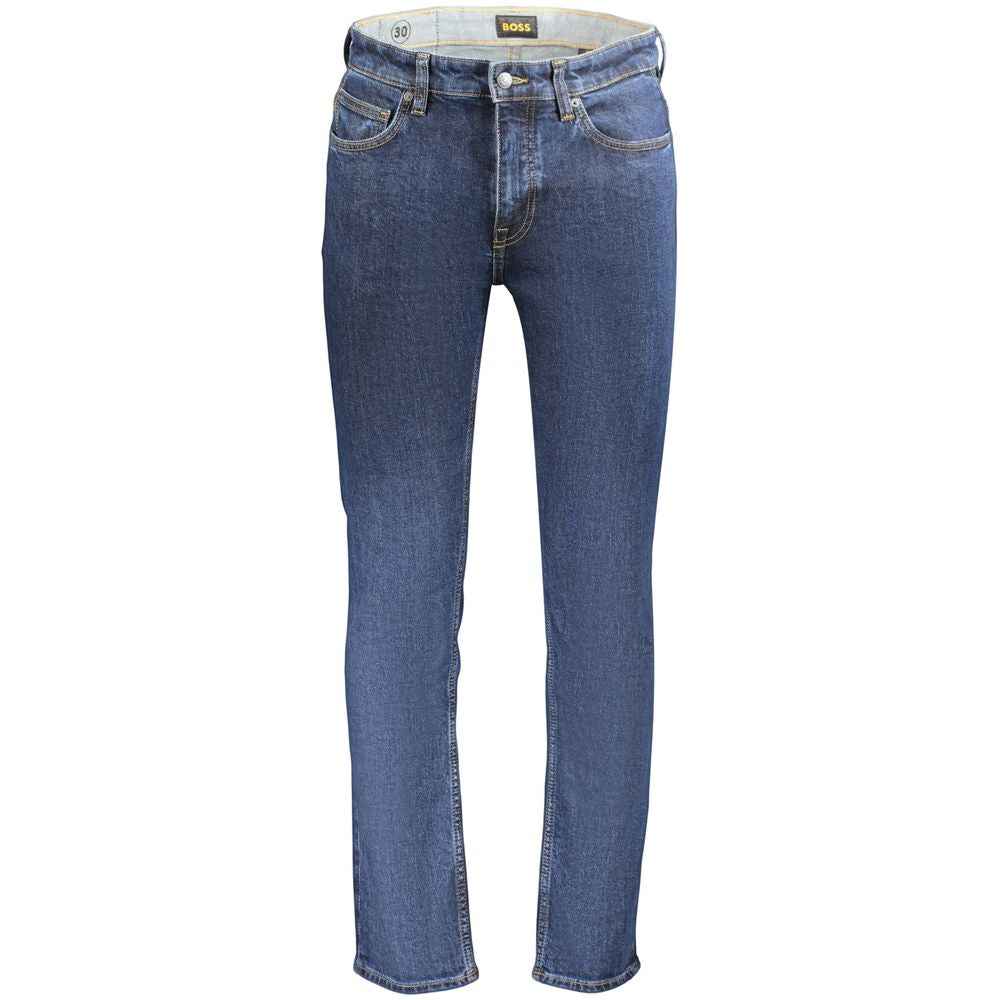 Hugo Boss Blue Cotton Men's Jeans