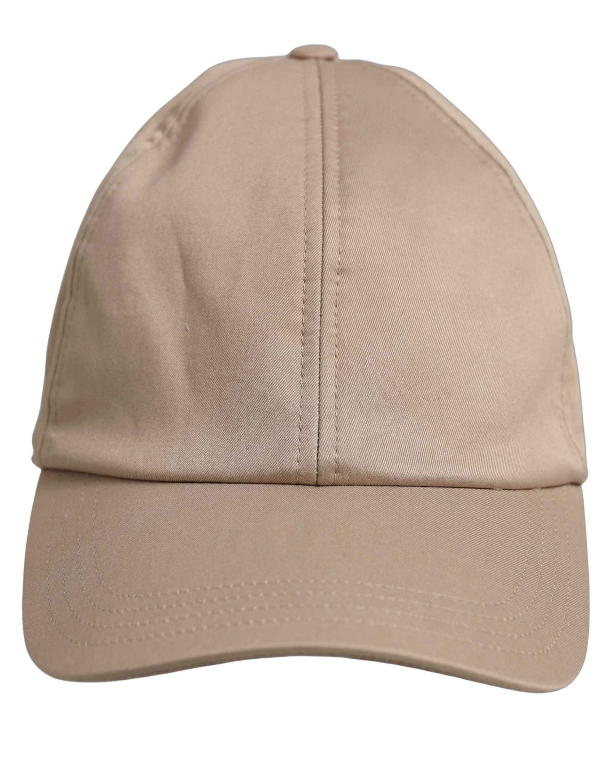 Dolce & Gabbana Men Beige Cotton Stretch Baseball Capello Hat