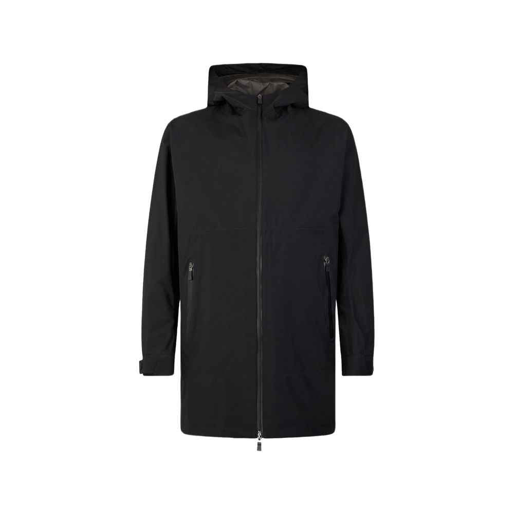 Herno Black Polyester Coat
