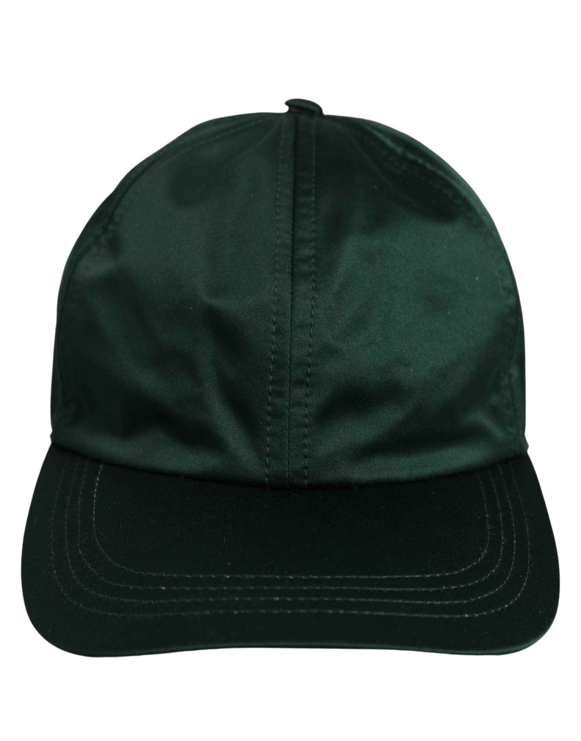 Dolce & Gabbana Men Deep Green Cotton Baseball Cap 6 Panels Hat