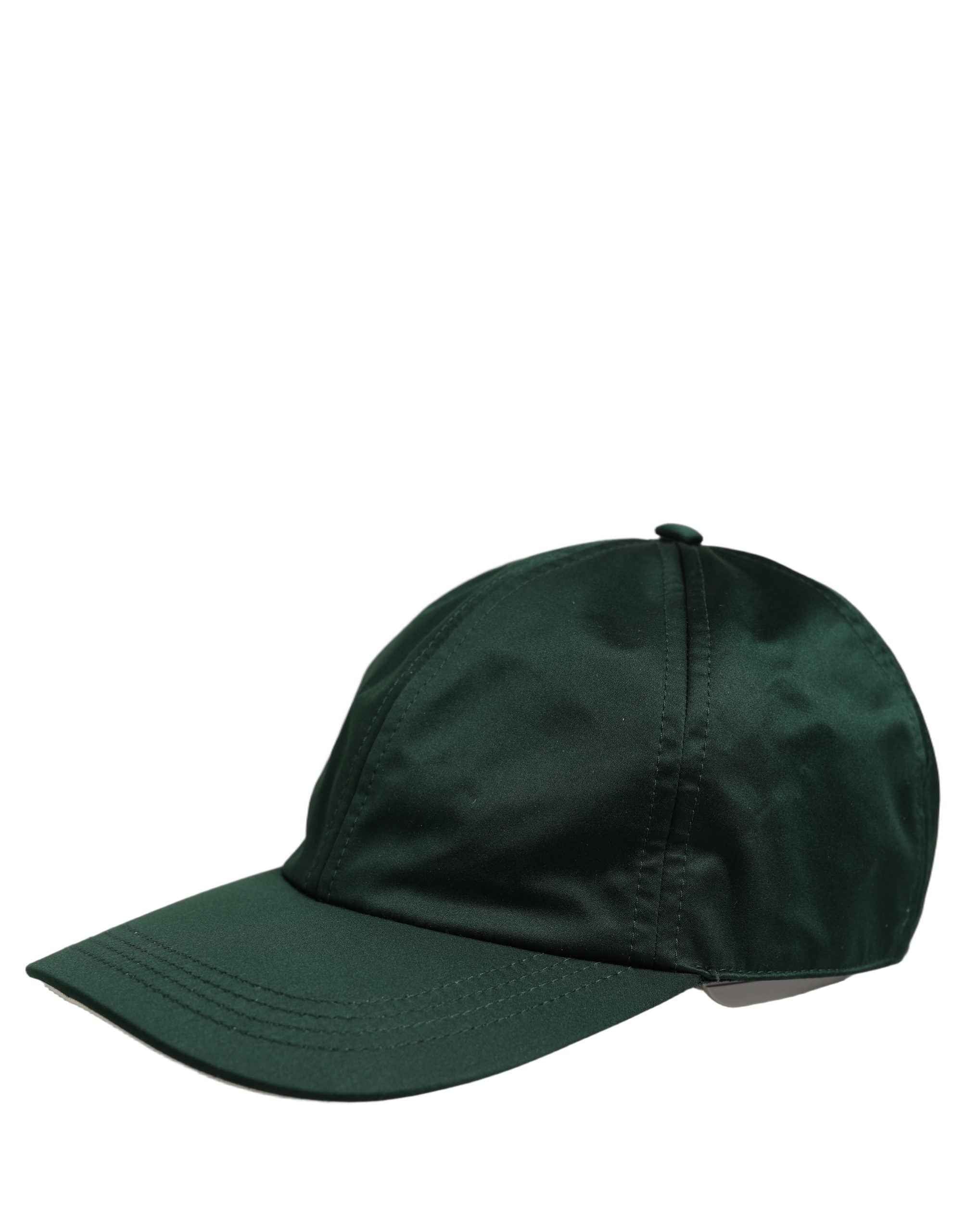 Dolce & Gabbana Men Deep Green Cotton Baseball Cap 6 Panels Hat