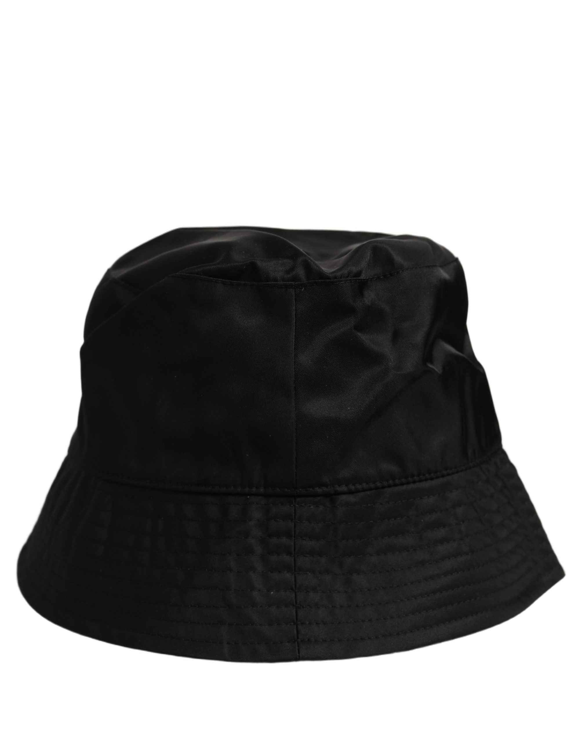 Dolce & Gabbana Men Black Nylon Wide Brim Bucket Capello Hat