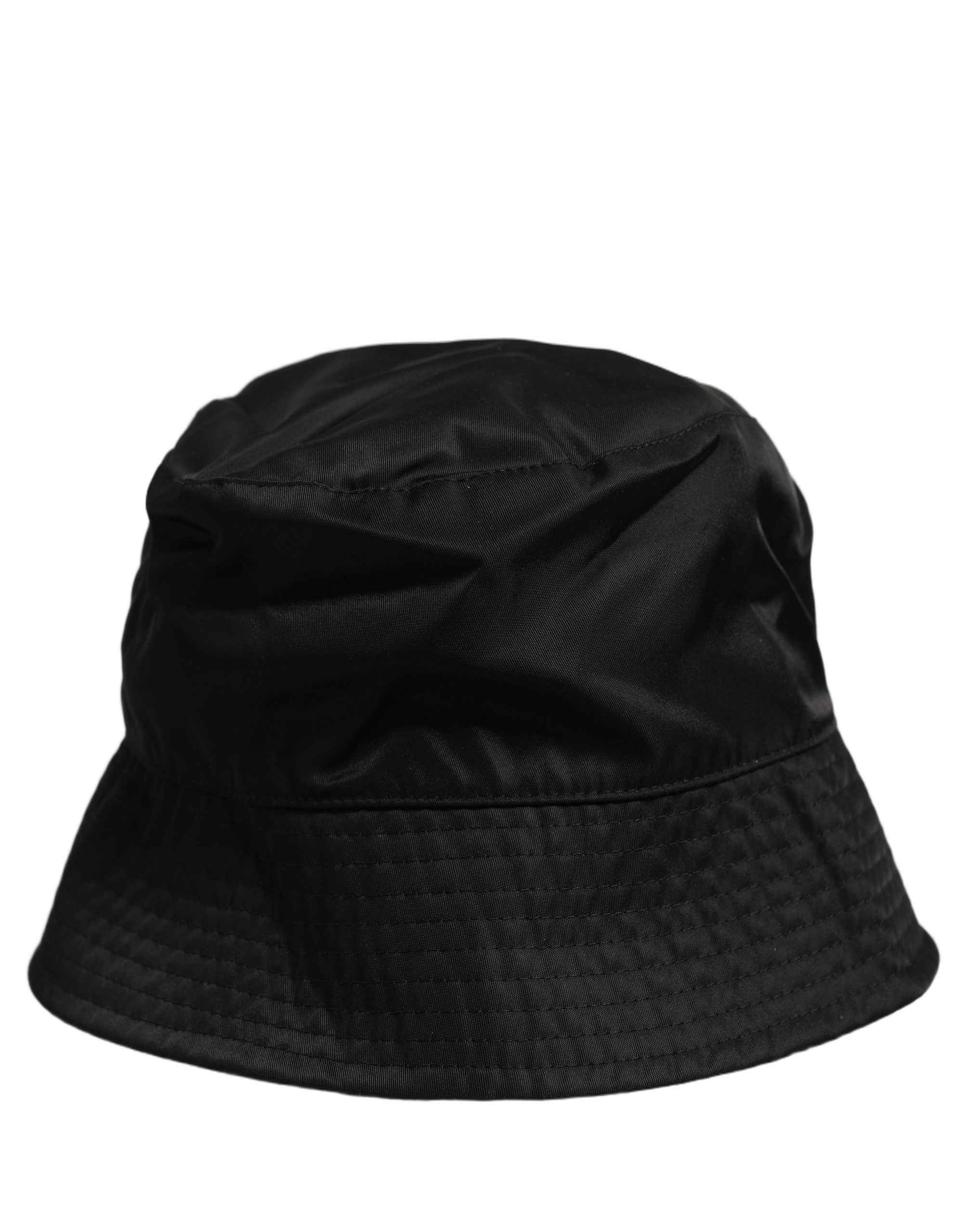 Dolce & Gabbana Men Black Nylon Wide Brim Bucket Capello Hat