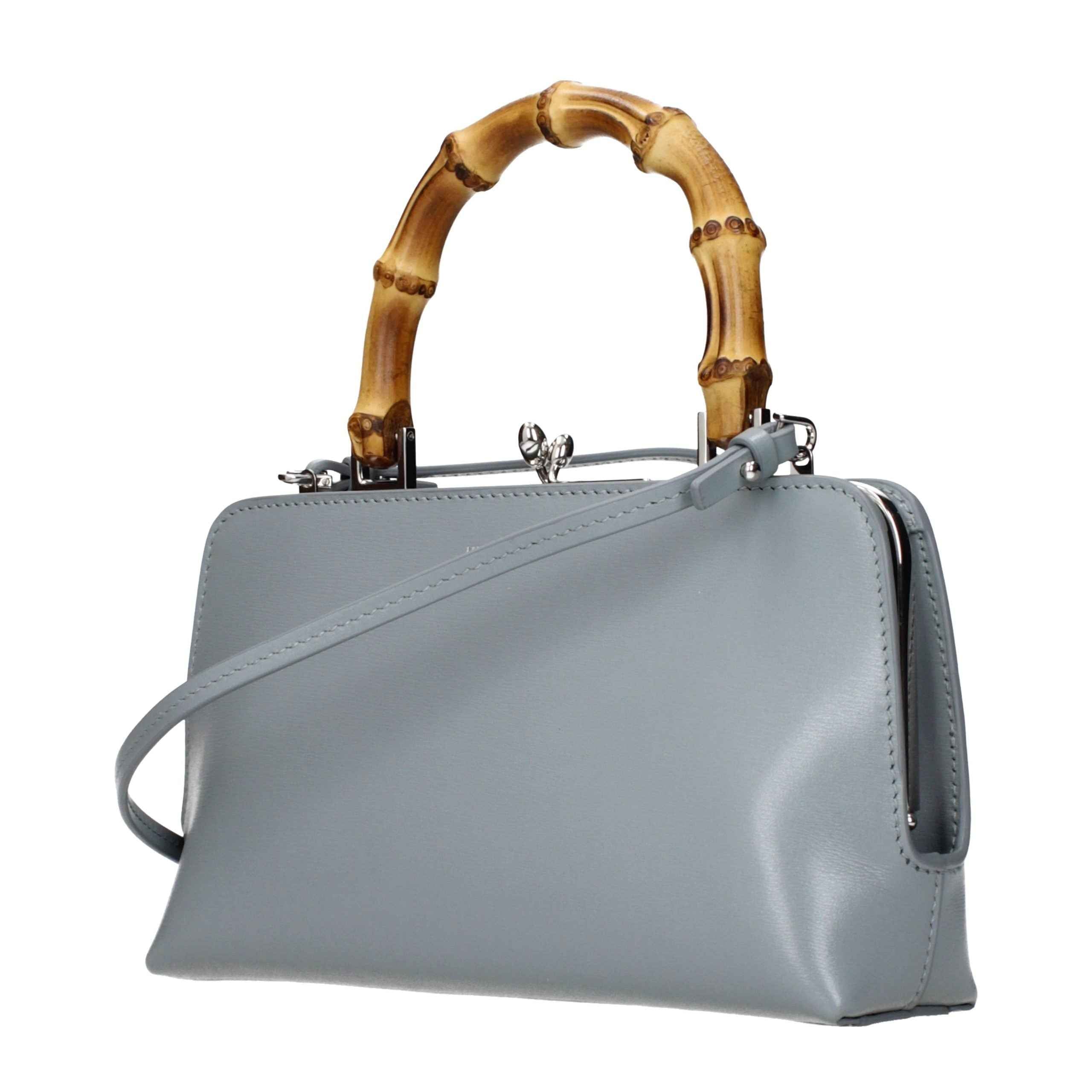 Jil Sander Gray Leather Handbag