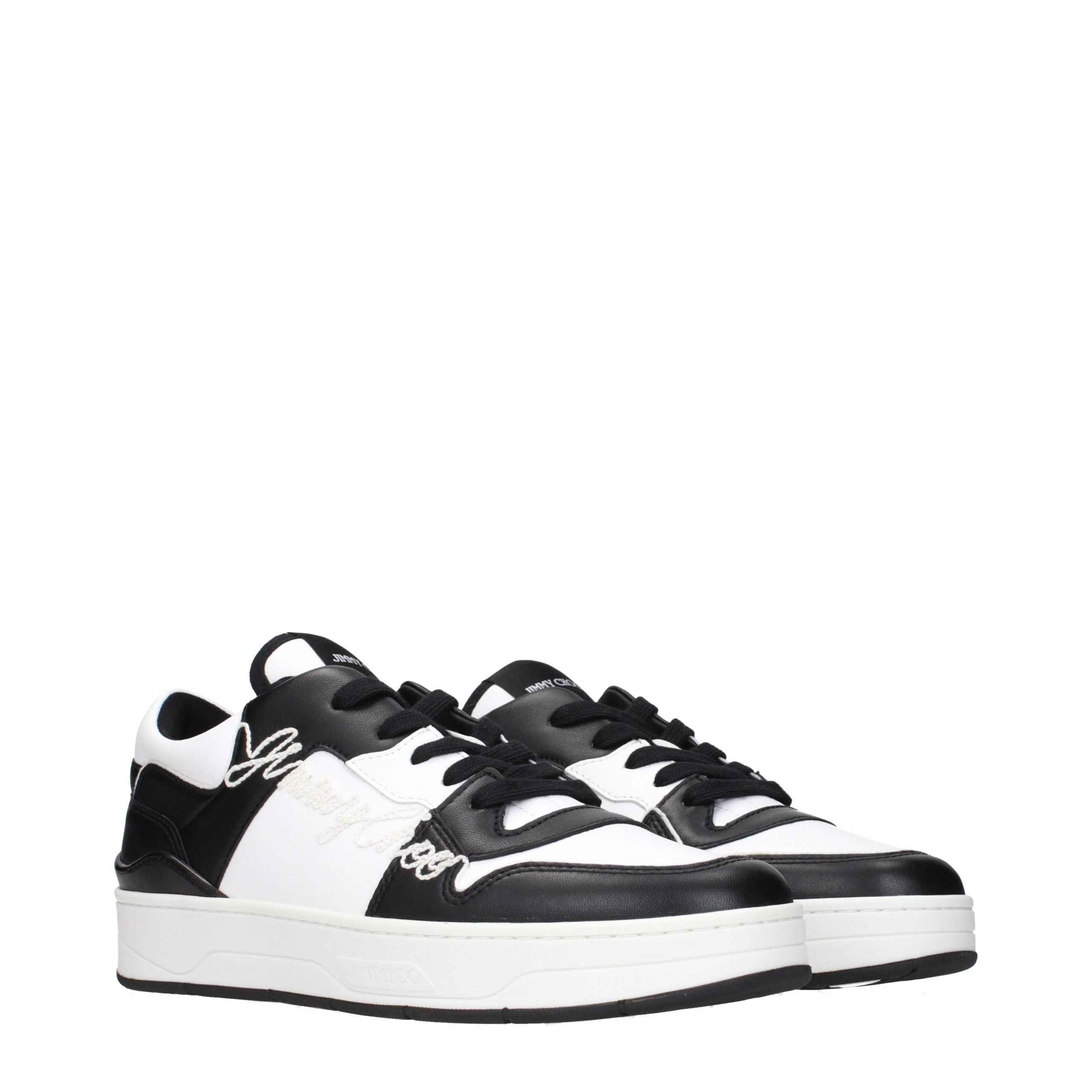 Jimmy Choo Black Leather Sneakers