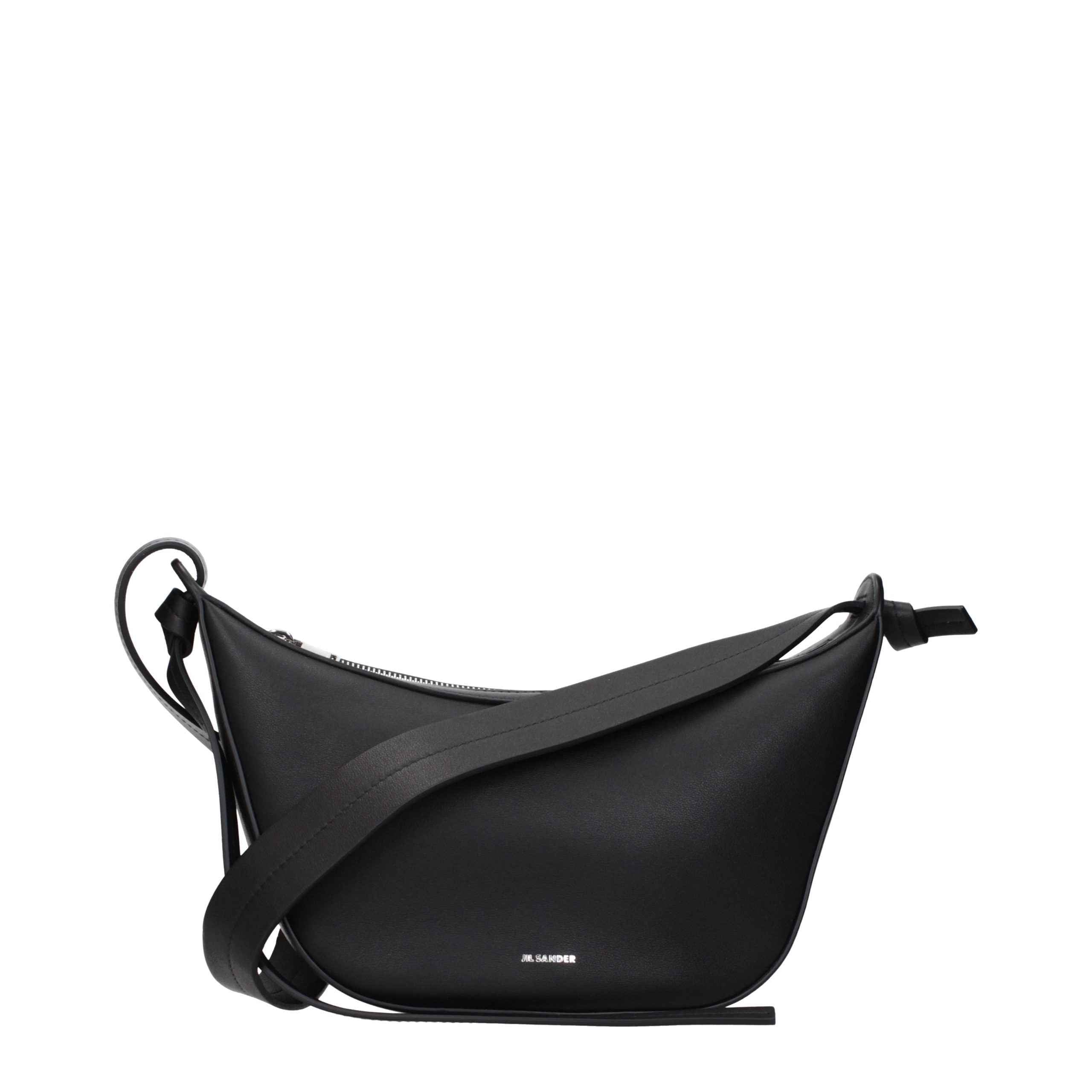 Jil Sander Black Leather Shoulder Bag