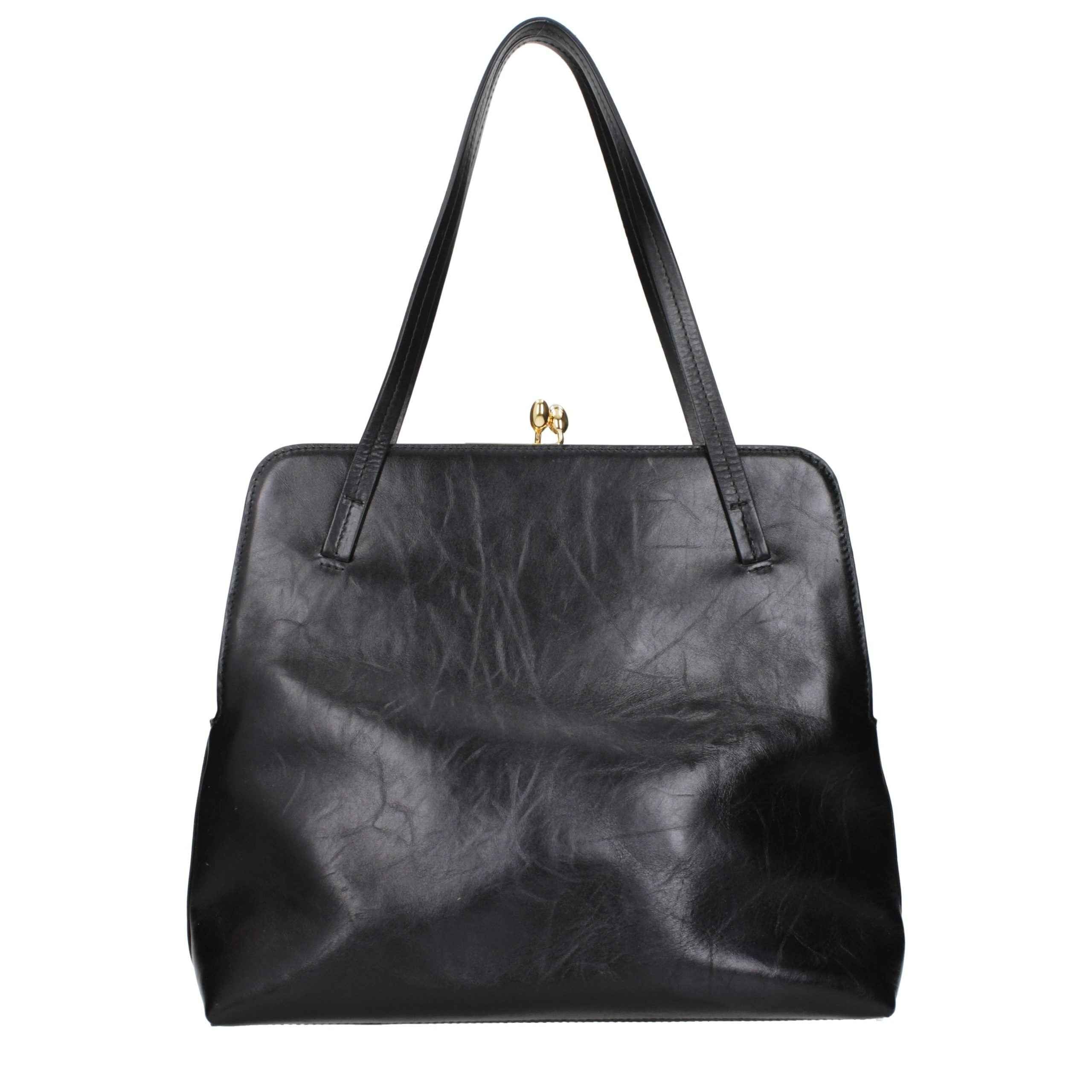 Jil Sander Black Leather Shoulder Bag