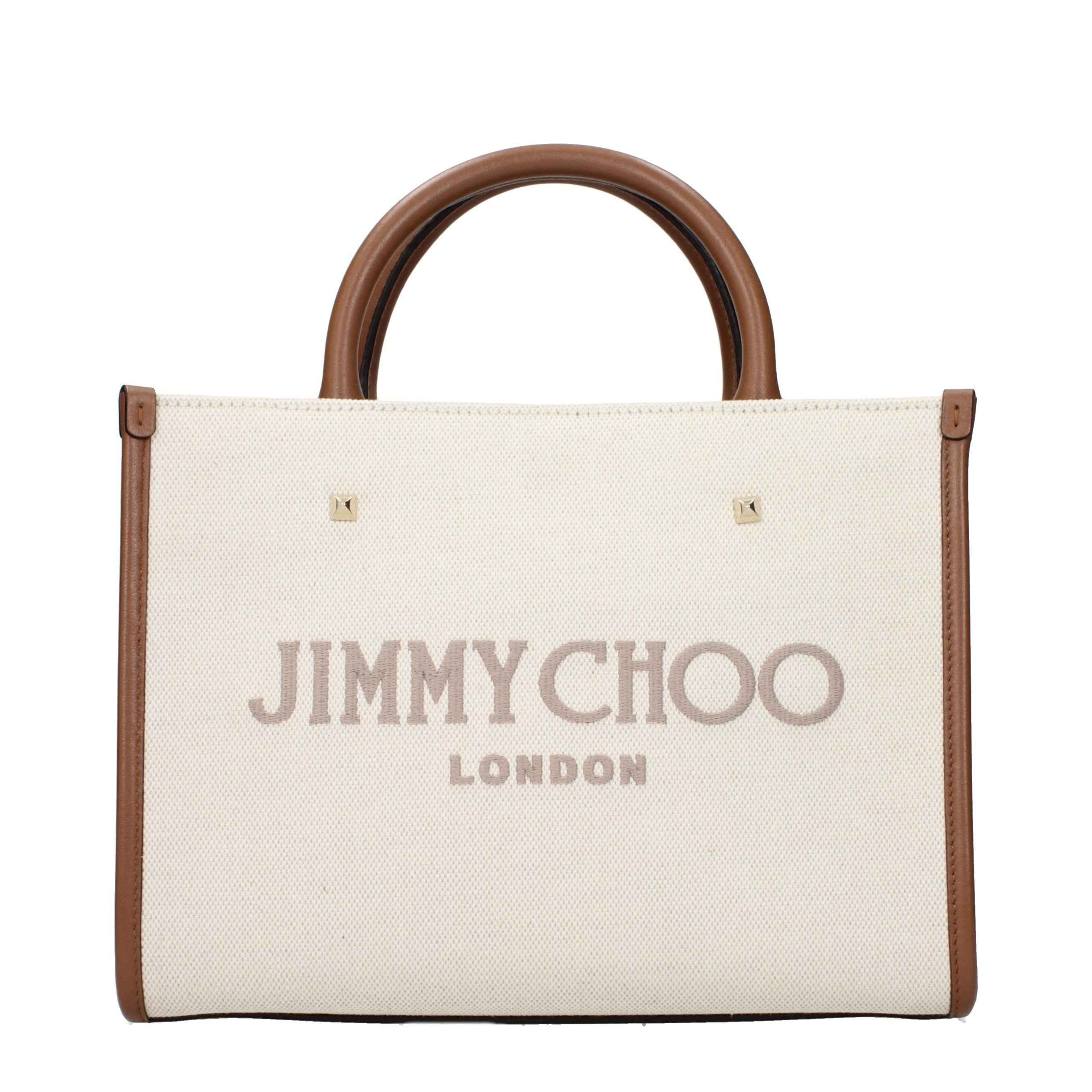 Jimmy Choo Beige Fabric Handbag