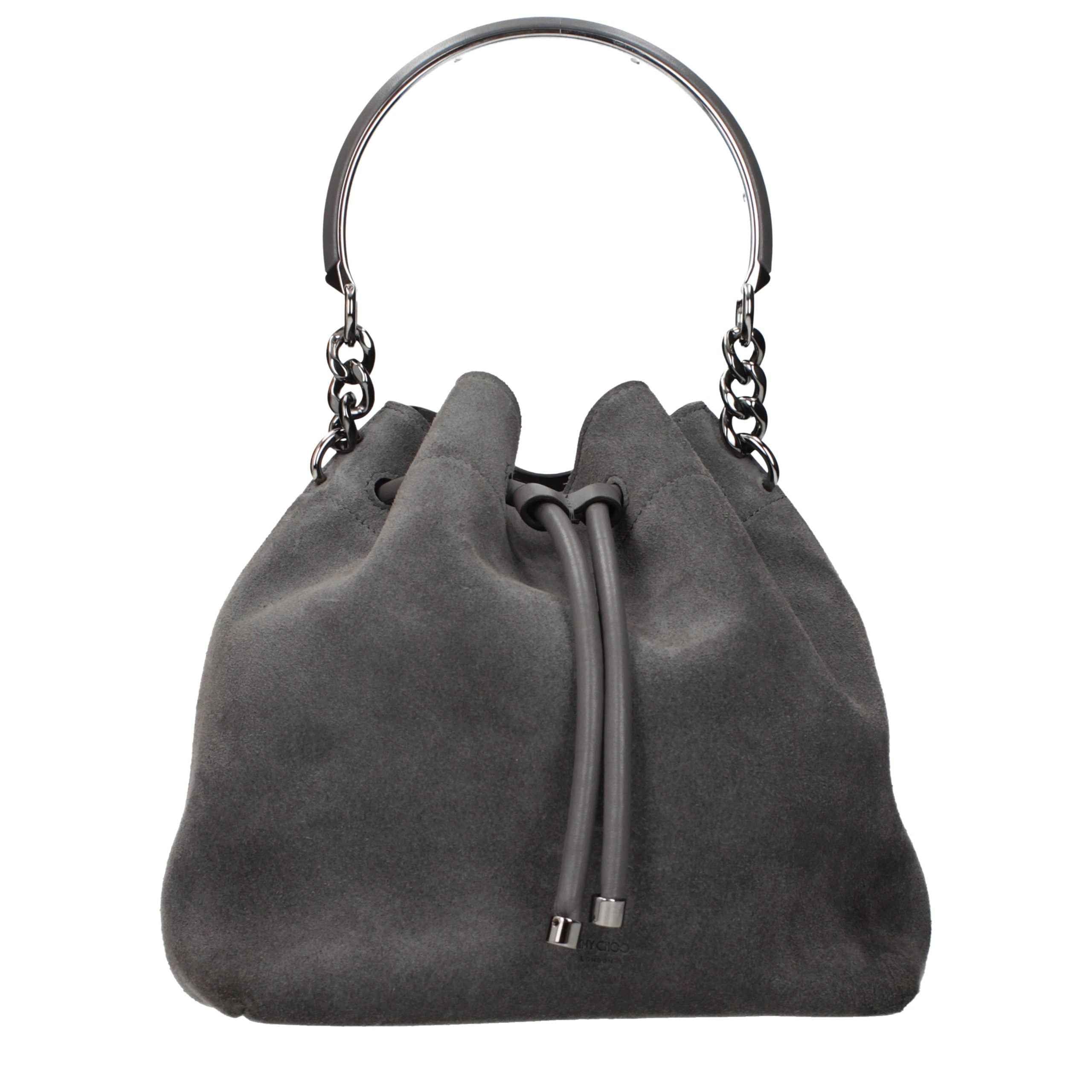 Jimmy Choo Gray Leather Handbag