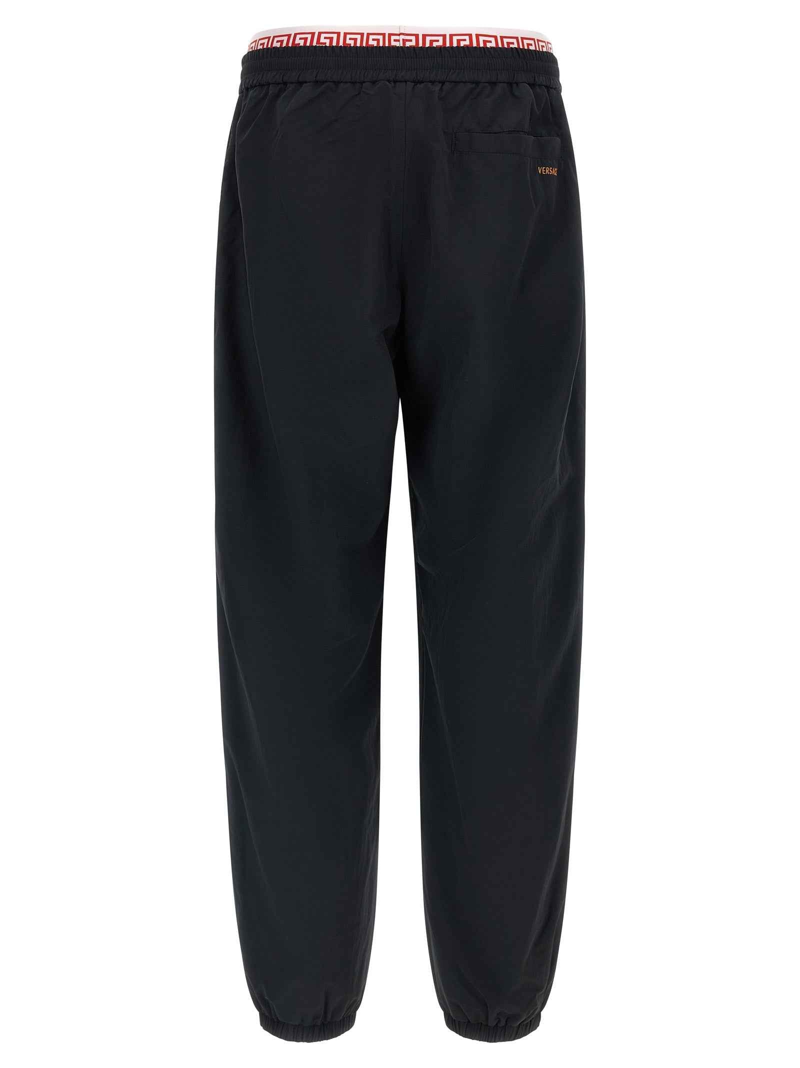 Versace Black Polyamide Joggers (Workout Pants)
