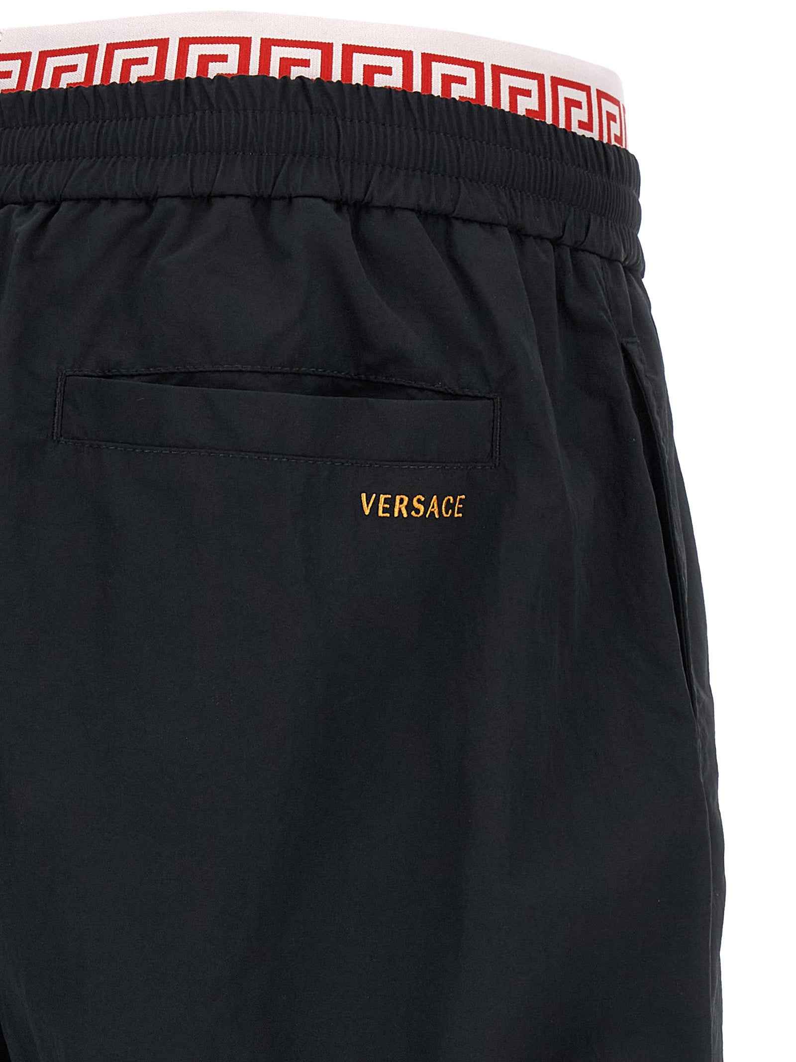 Versace Black Polyamide Joggers (Workout Pants)