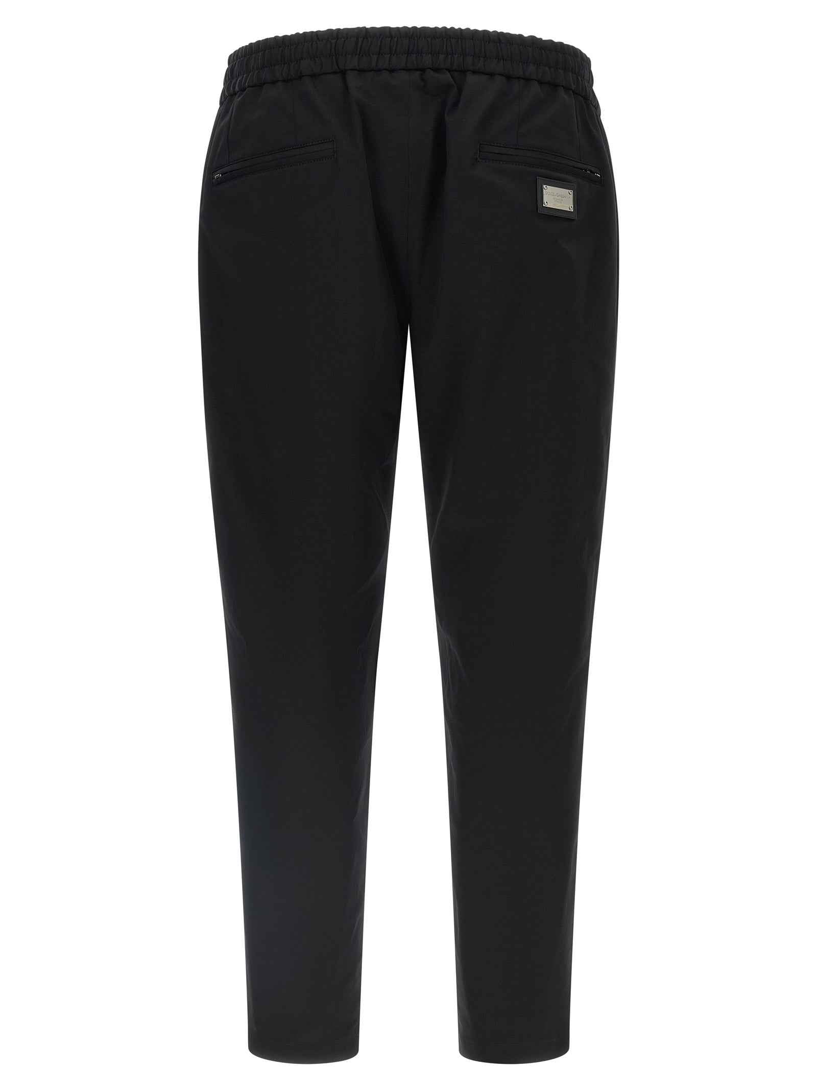 Dolce & Gabbana Black Cotton Casual Pants