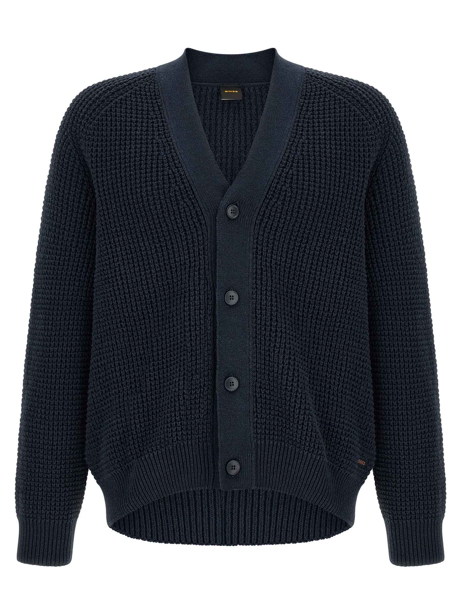 Hugo Boss Blue Cotton Cardigan