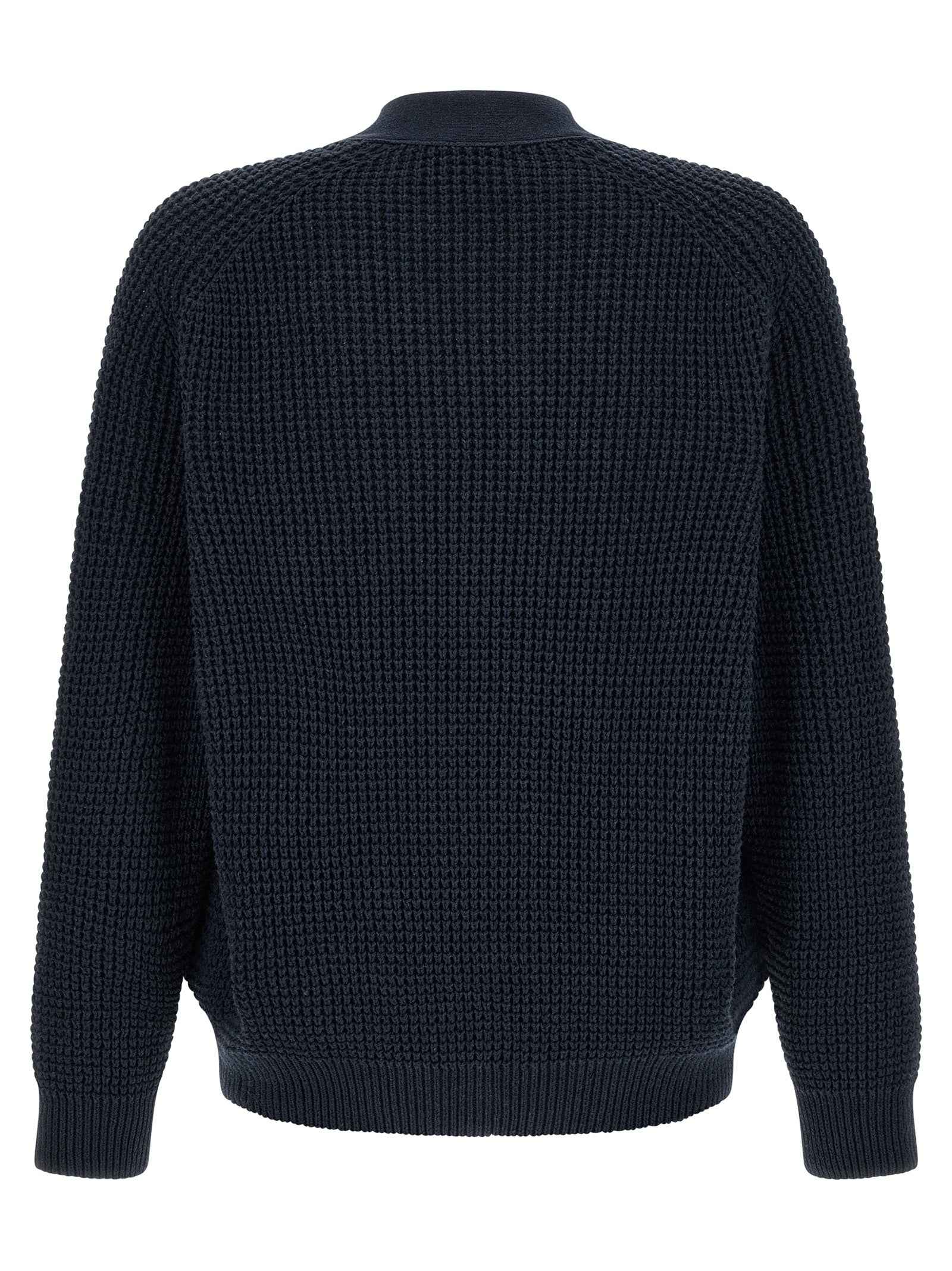 Hugo Boss Blue Cotton Cardigan