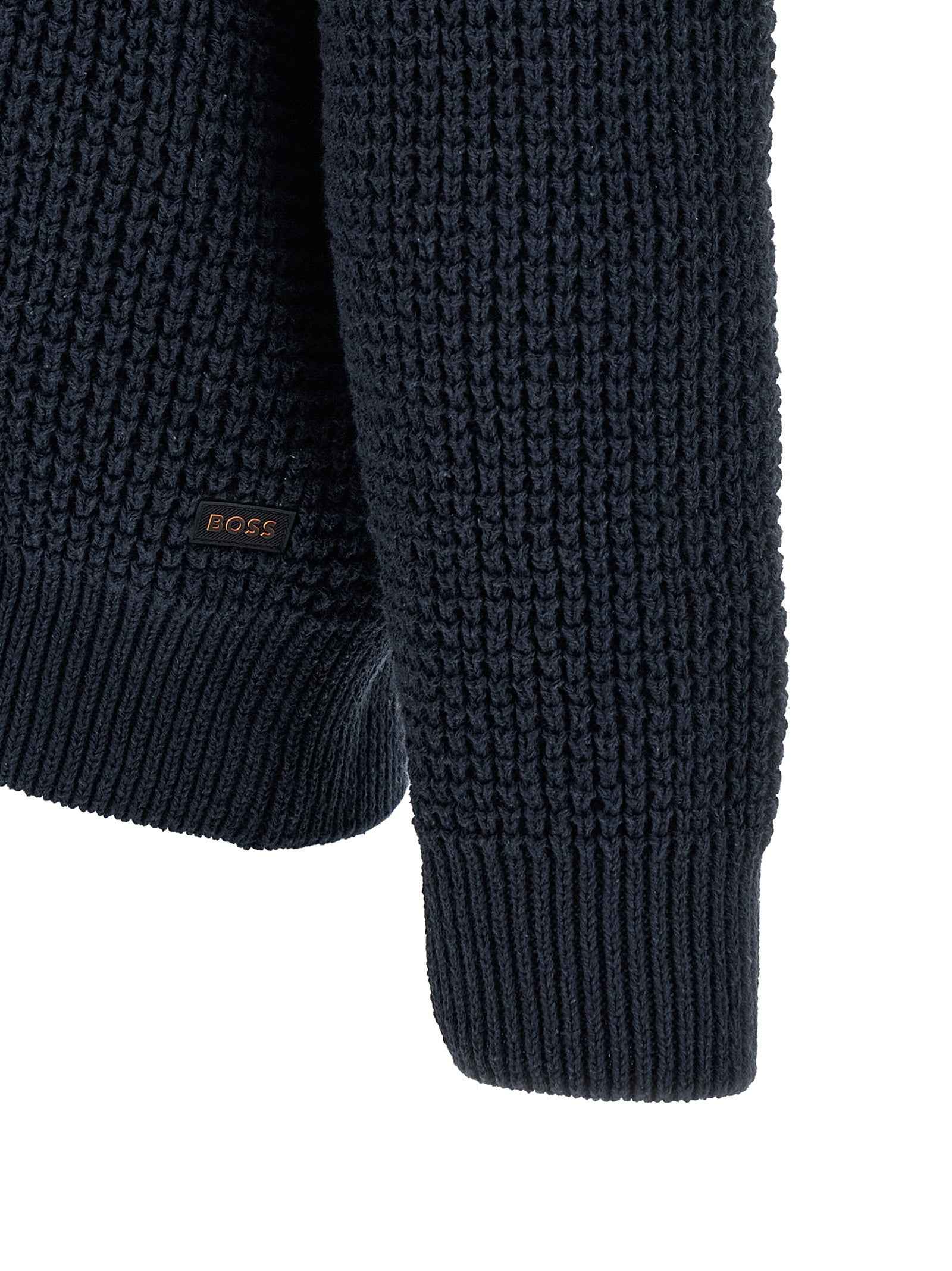 Hugo Boss Blue Cotton Cardigan