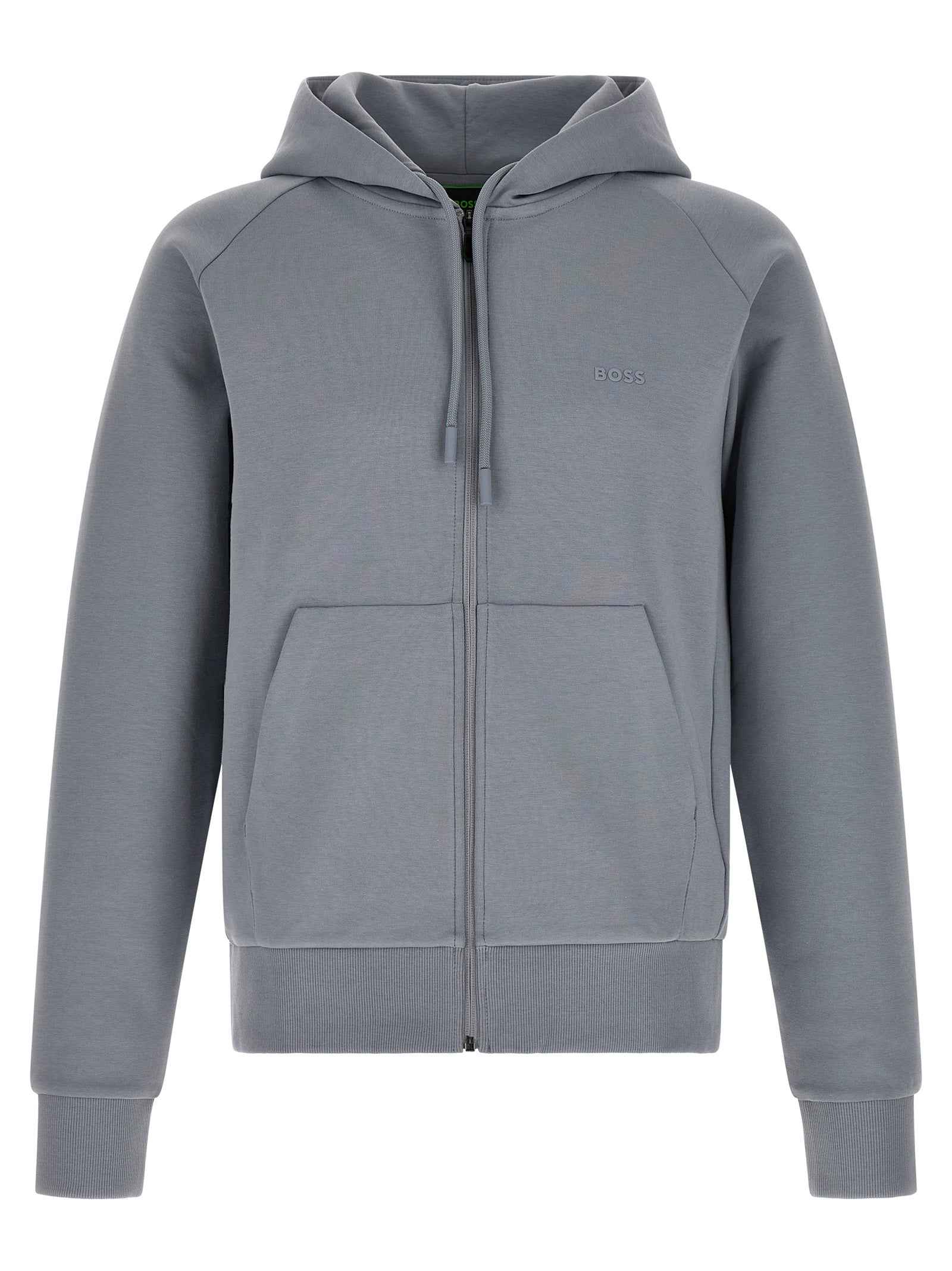 Hugo Boss Gray Cotton Sweatshirt