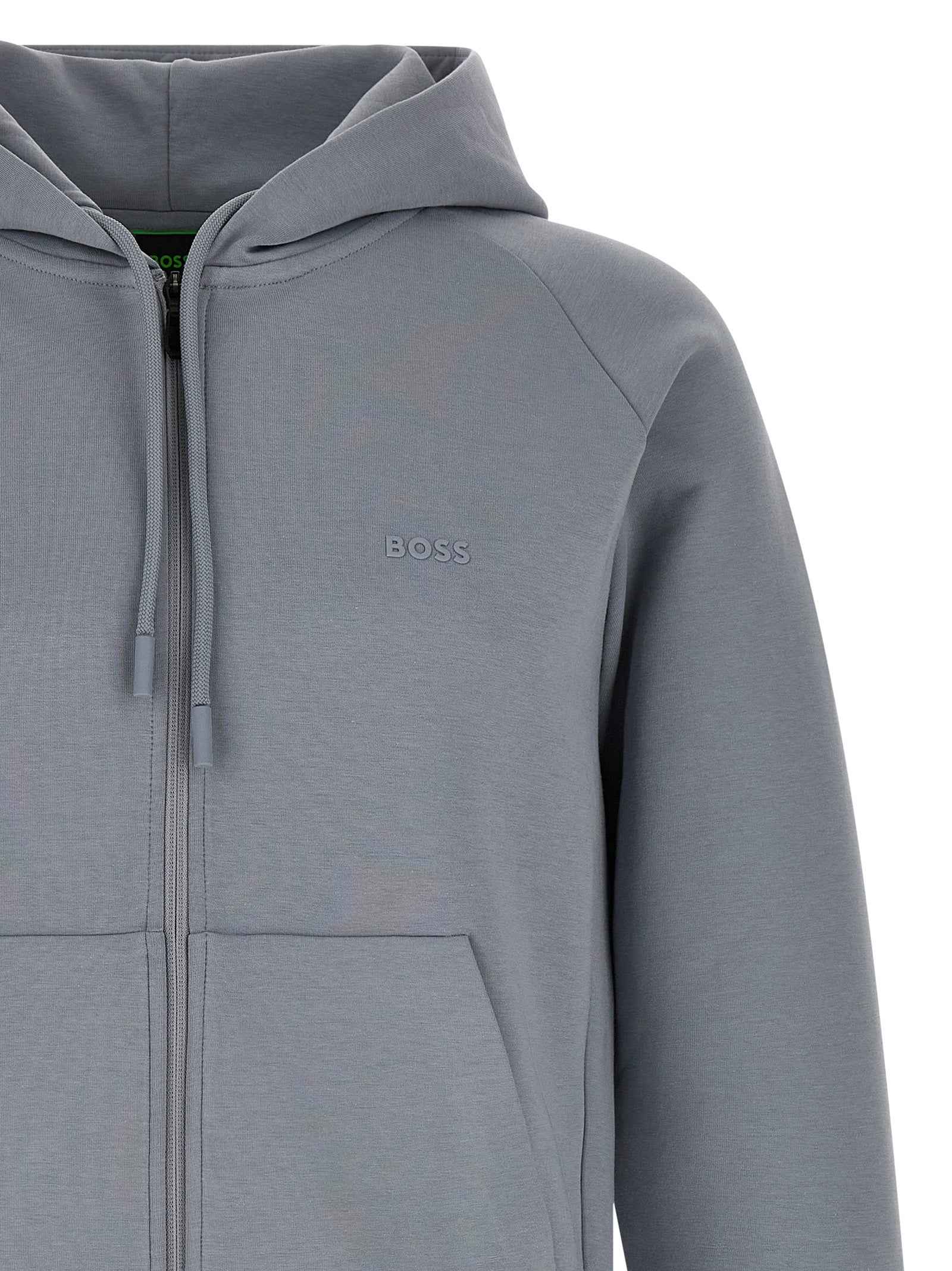 Hugo Boss Gray Cotton Sweatshirt