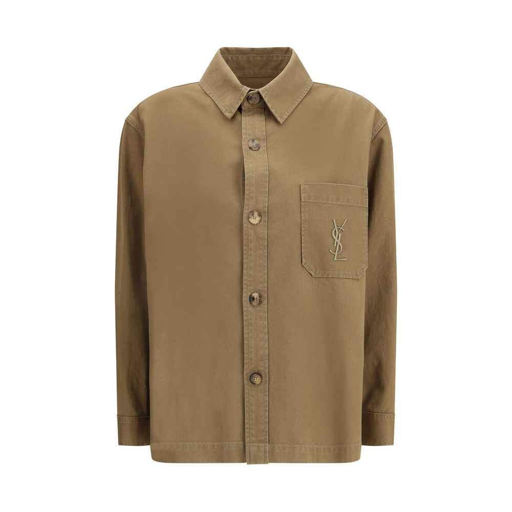Saint Laurent Bicolor Cotton Denim Jacket