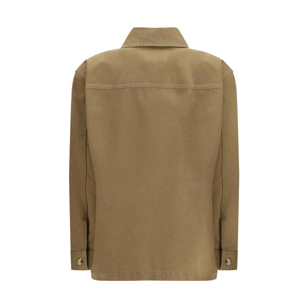 Saint Laurent Bicolor Cotton Denim Jacket