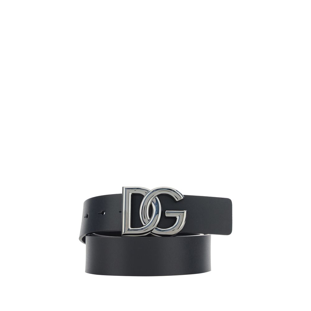 Dolce & Gabbana Black Calf Leather Bos Taurus Regular Belt
