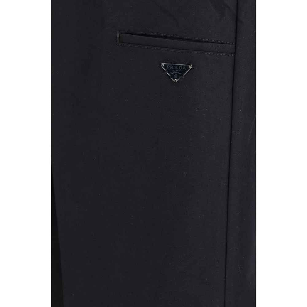Prada Black Cotton Casual Pants