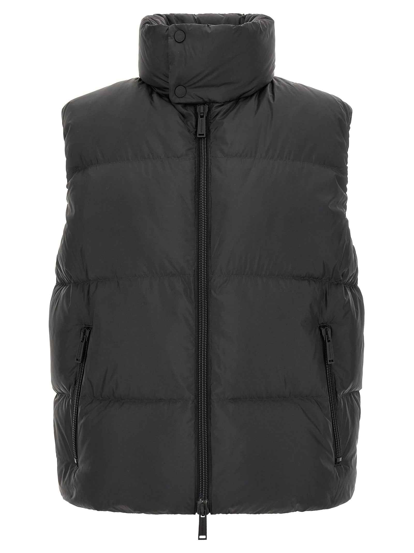 Dsquared² Black Polyester Sleeveless Jacket