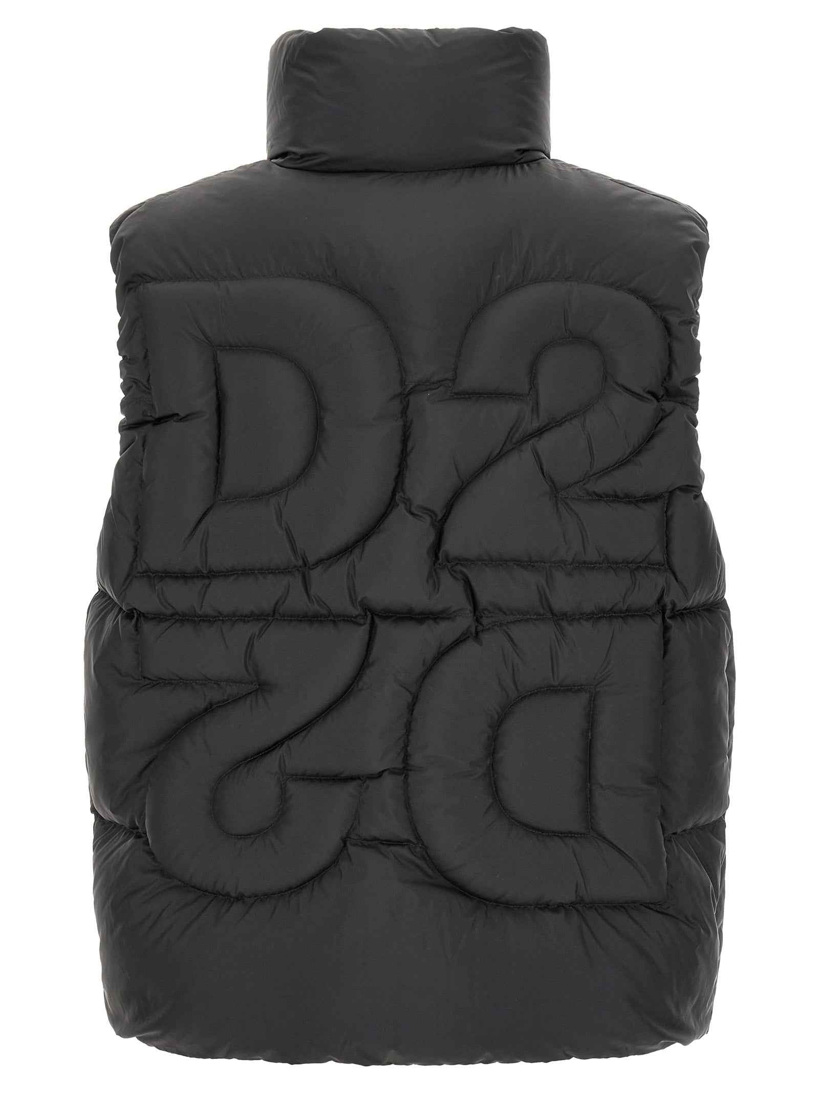 Dsquared² Black Polyester Sleeveless Jacket