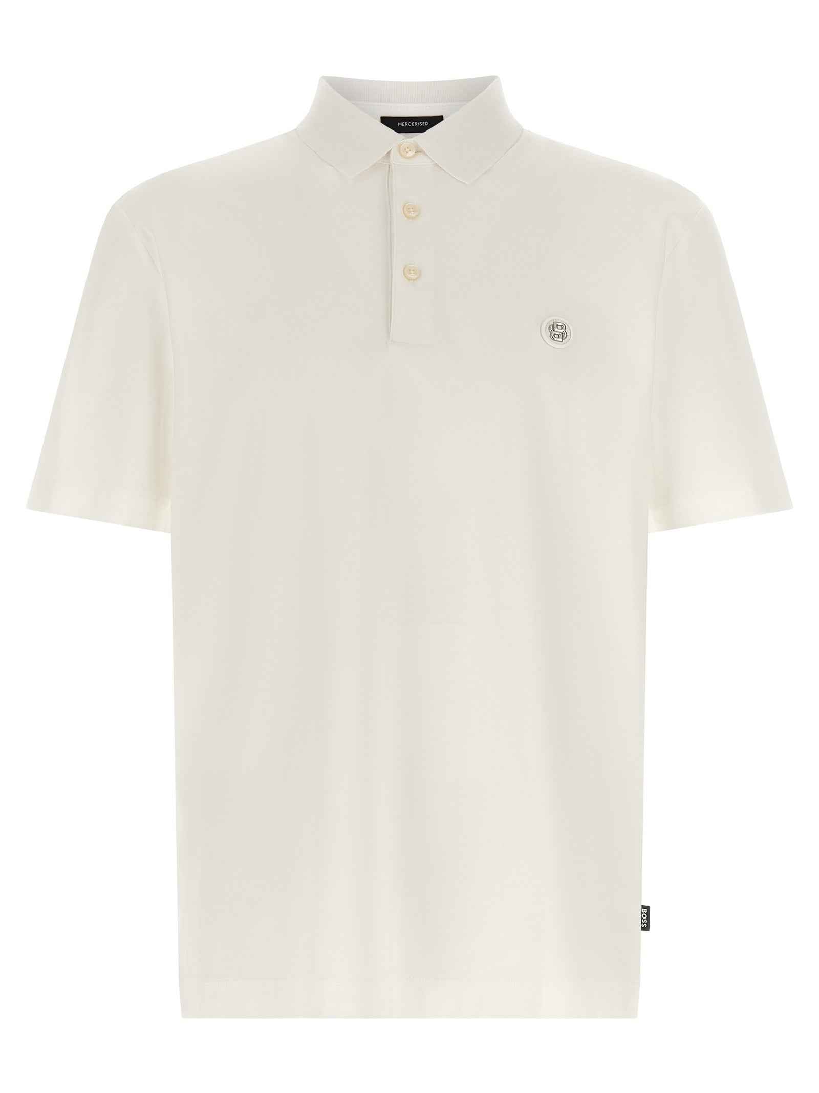 Hugo Boss White Cotton Polo Shirt
