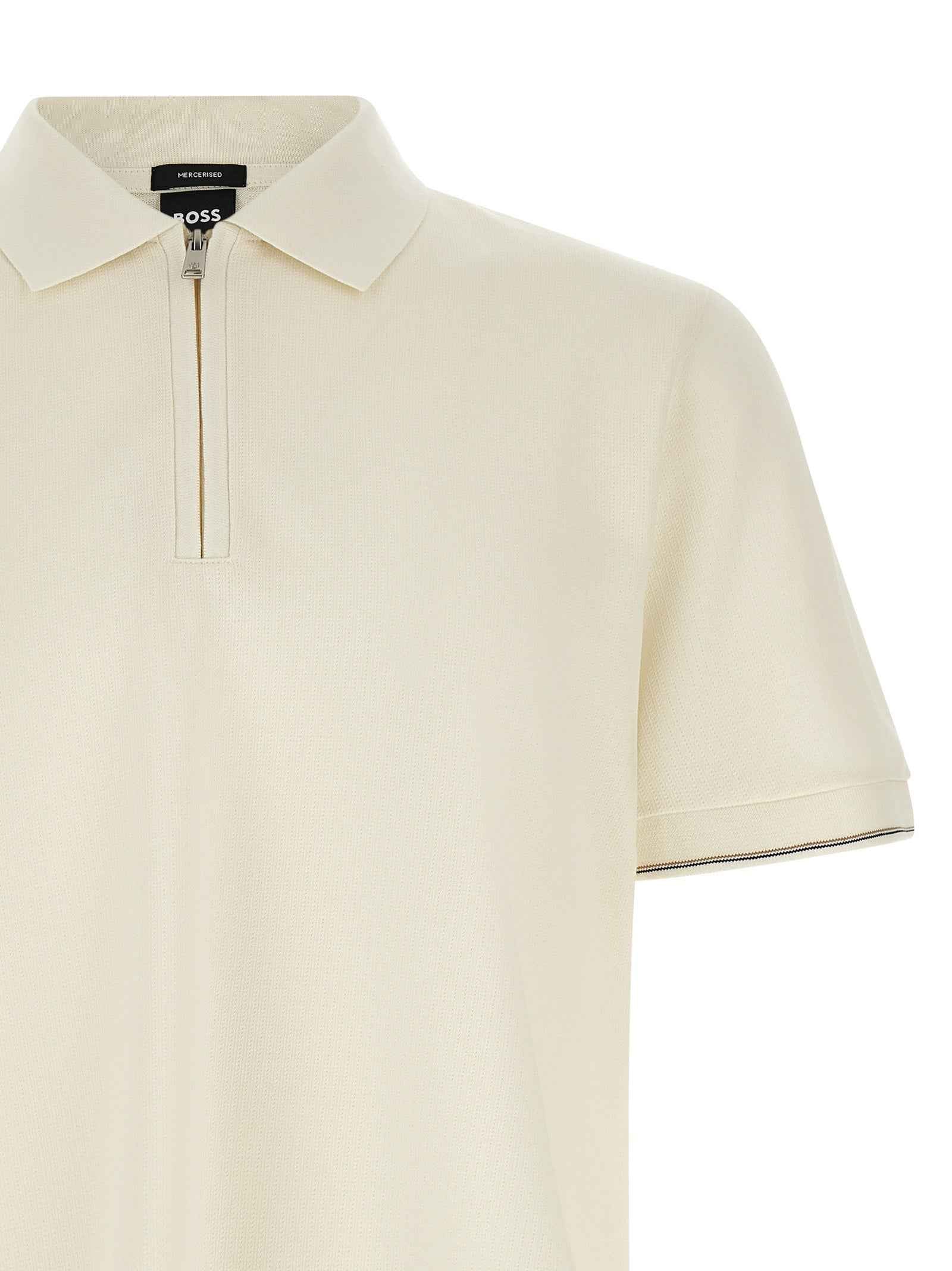 Hugo Boss Beige Cotton Polo Shirt