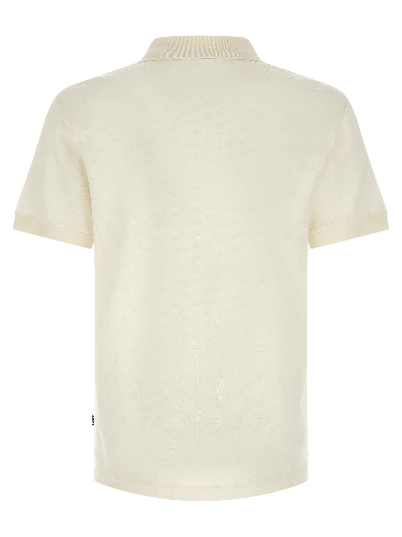 Hugo Boss White Cotton Polo Shirt