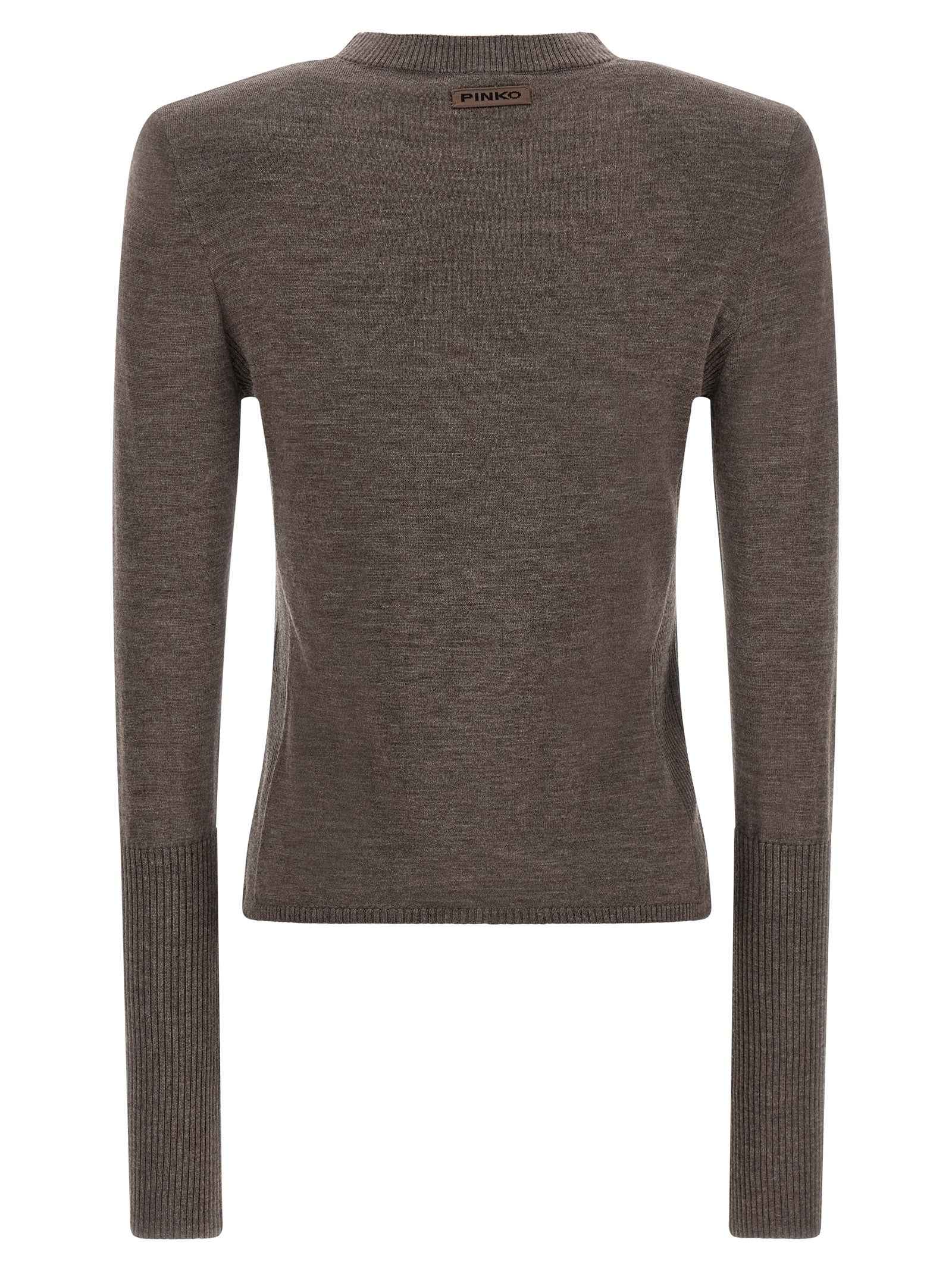 PINKO Brown Wool Cardigan