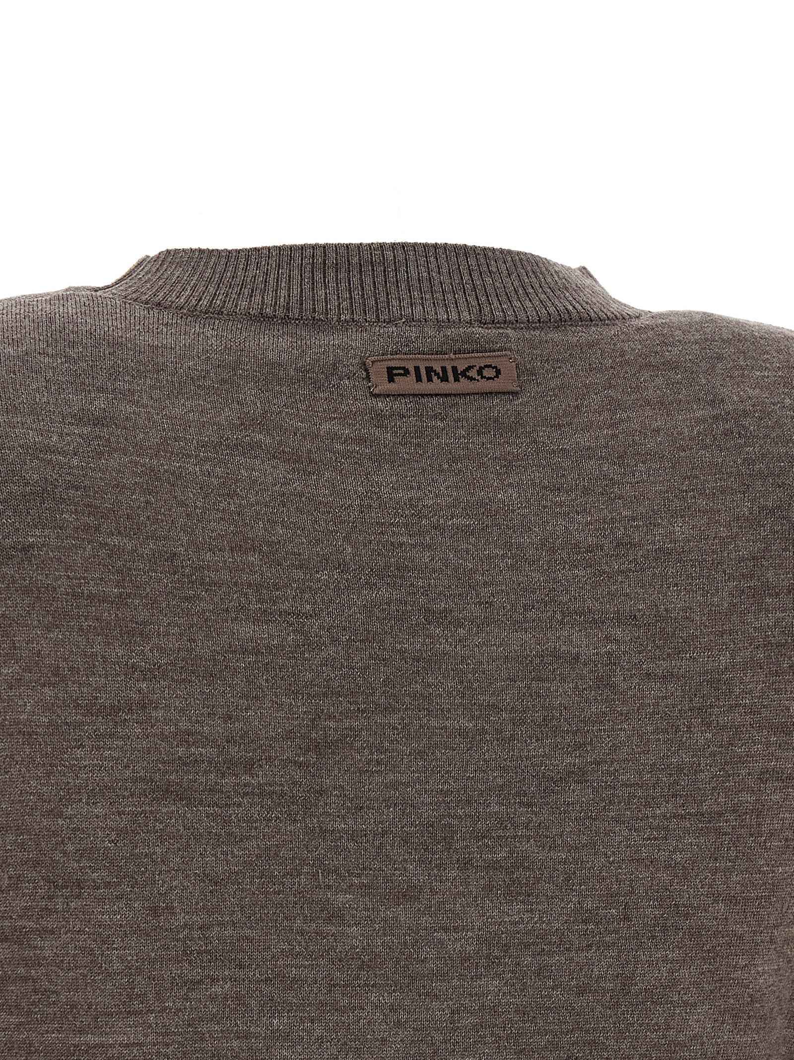 PINKO Brown Wool Cardigan