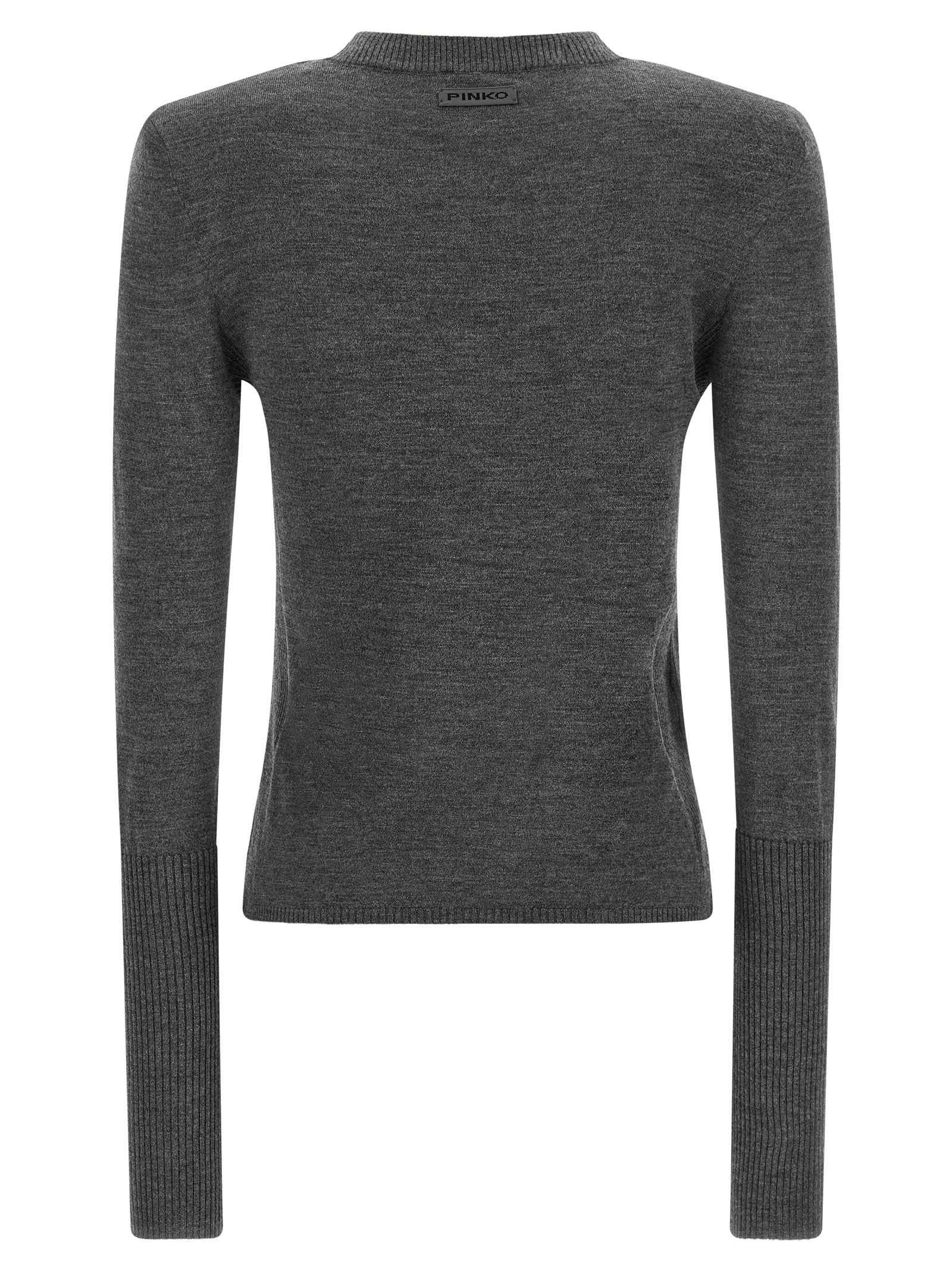 PINKO Gray Wool Cardigan