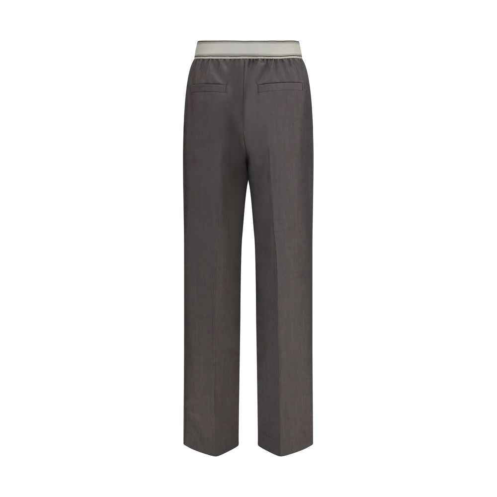 Versace Gray Wool Oves Aries Pants