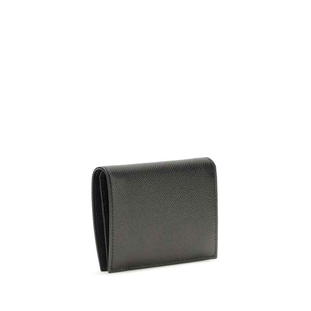 Ferragamo Black Calf Leather Bos Taurus Wallet