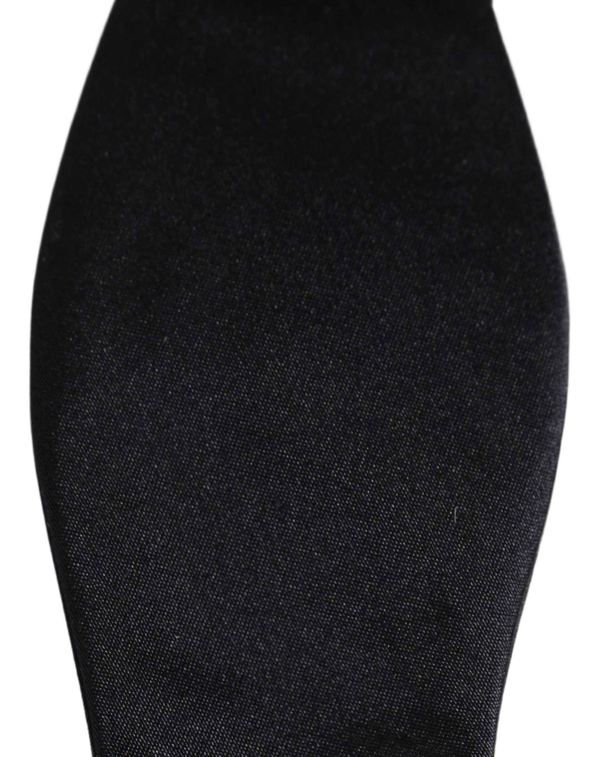 Dolce & Gabbana Men Black 100% Silk Adjustable Neck Papillon Bow Tie