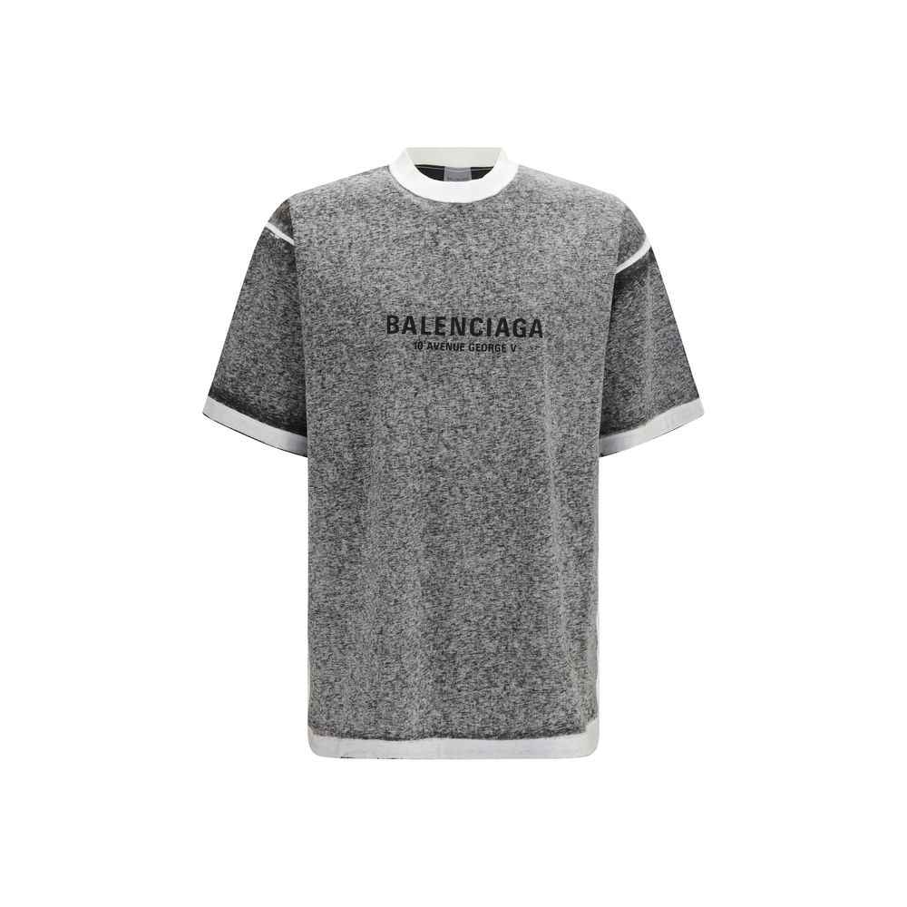 Balenciaga Gray Cotton T-Shirt
