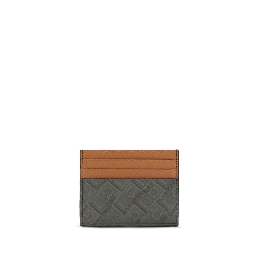 Ferragamo Brown Calf Leather Bos Taurus Wallet