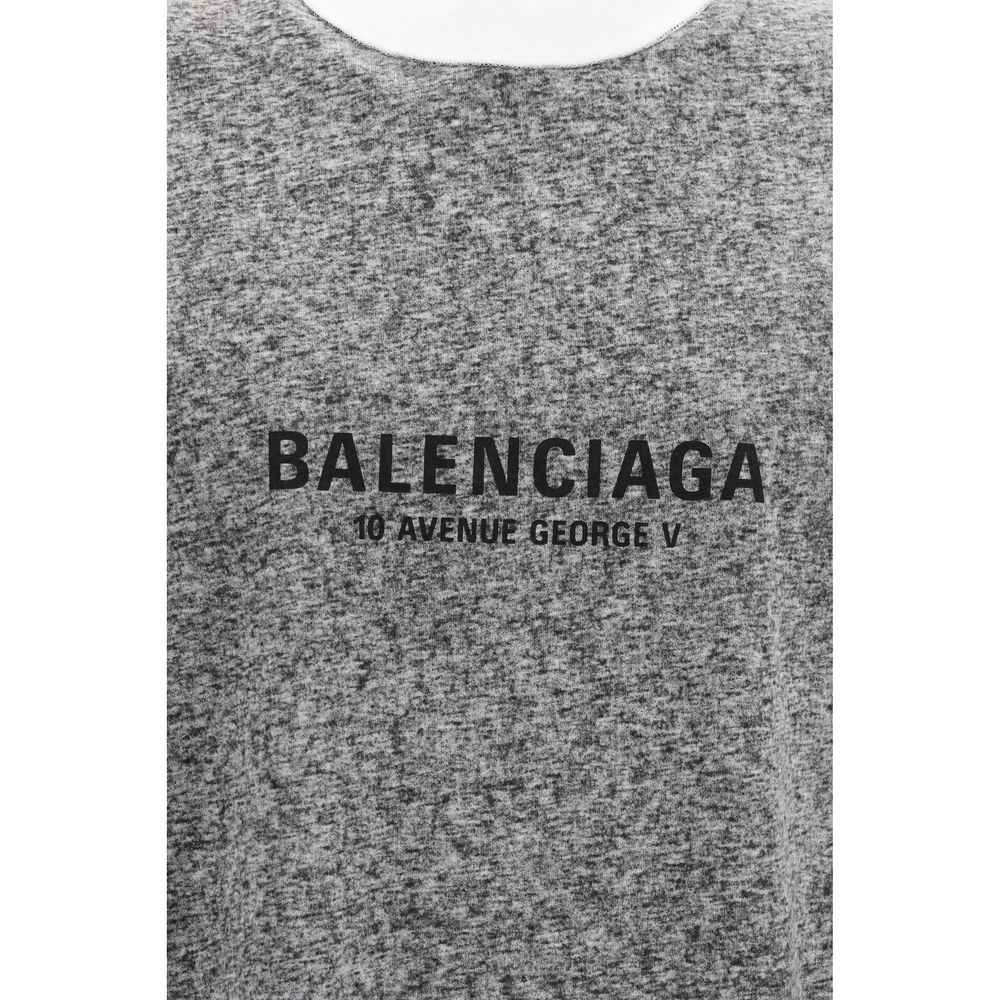 Balenciaga Gray Cotton T-Shirt